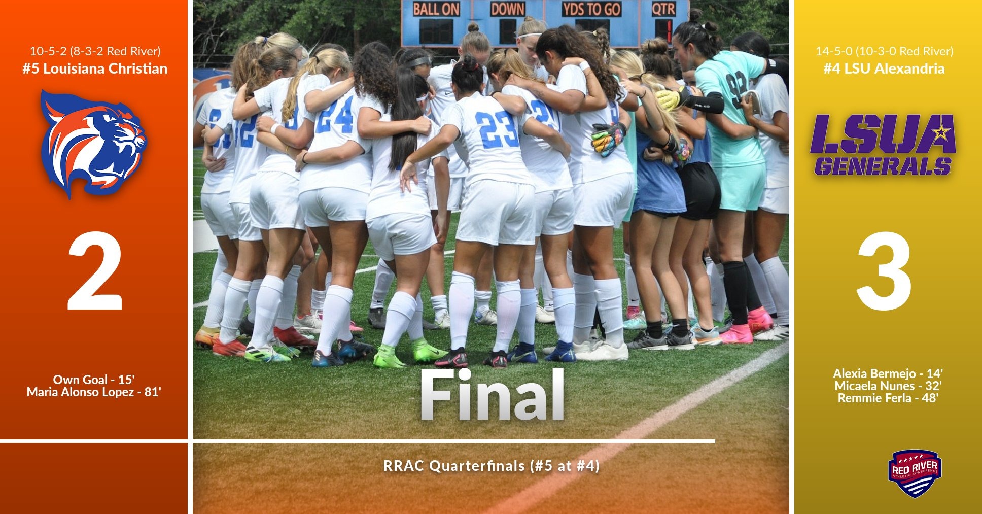 Women’s Soccer’s Season Concludes In The RRAC Quarterfinals Louisiana