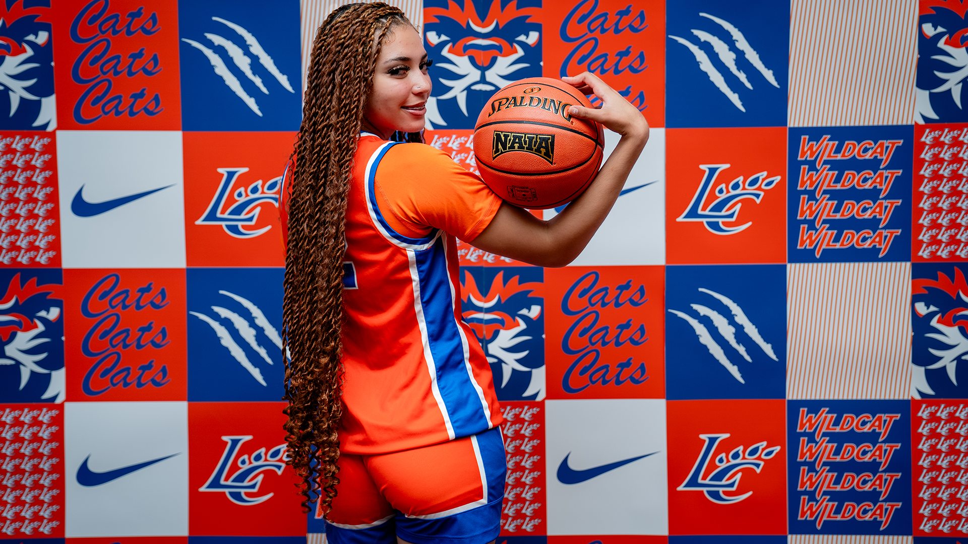 Kylei Leblanc at content wall