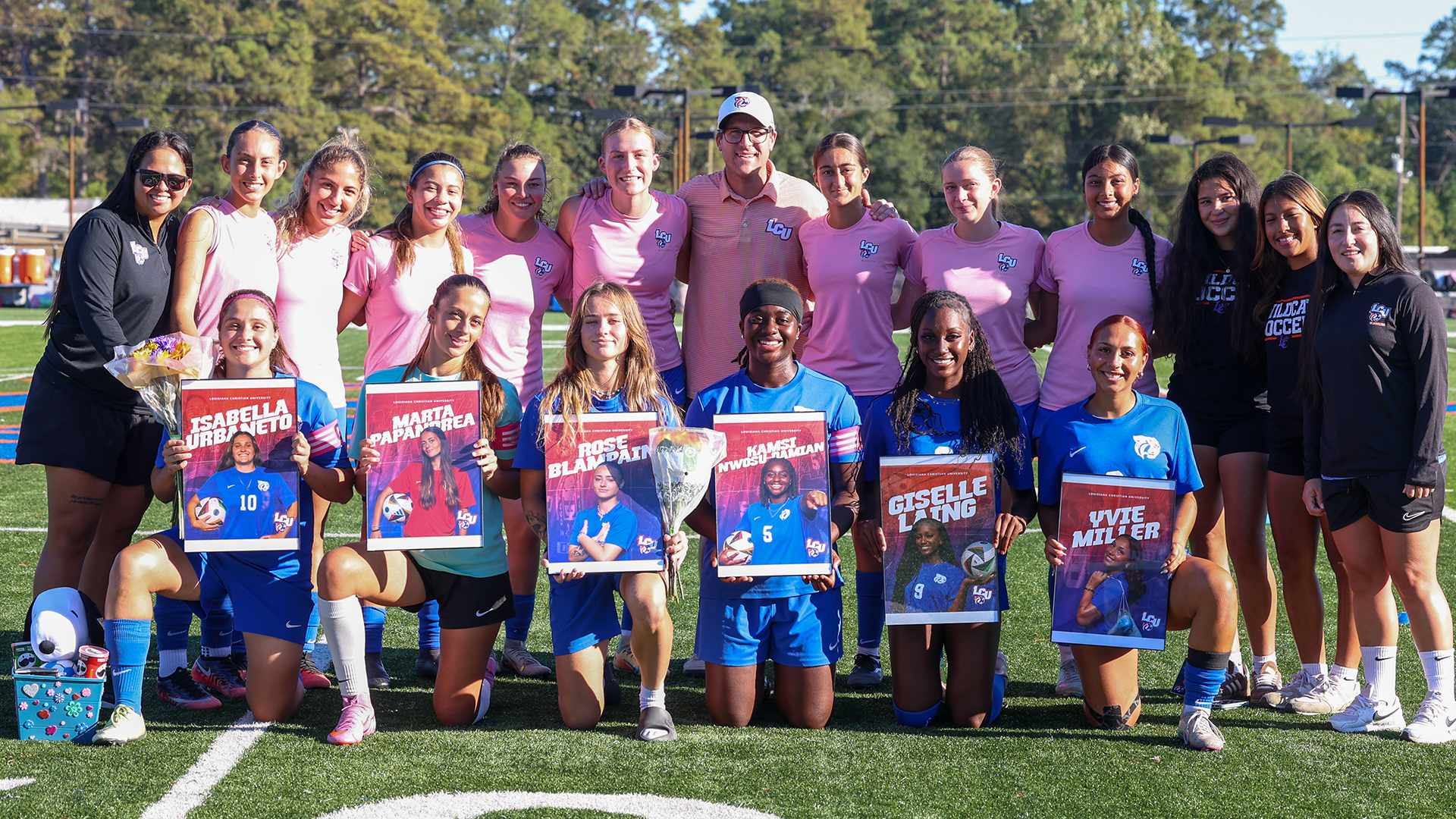 LCU Women's Team Photo After Senior Day Celebration vs. Texas A&M-Texarkana 10/24/26