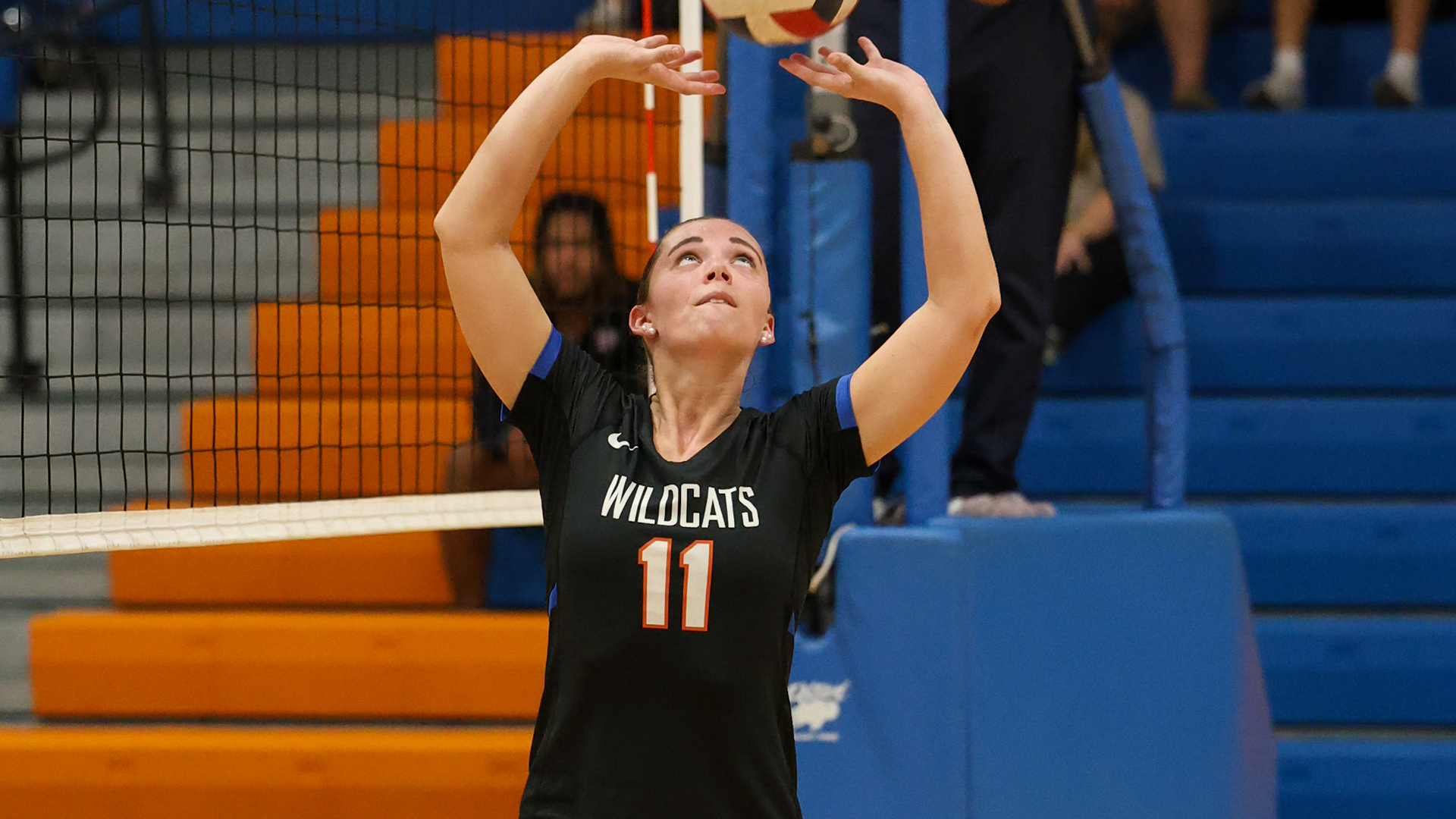 Emma Cother sets ball vs. Southwest 10/3/26