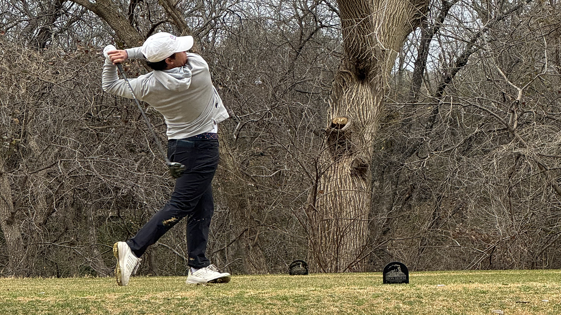 Blake Francis teeing off at 4-Him Classic 2/10/26