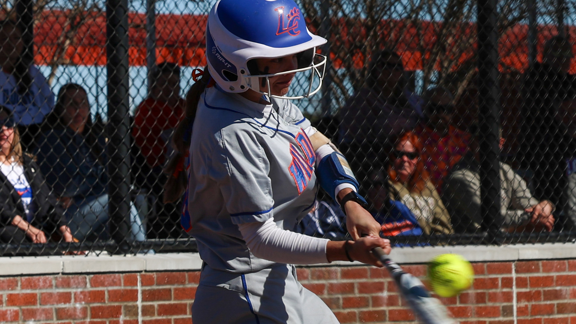 Lexi Broussard hits a ball vs. William Carey 2/7/26