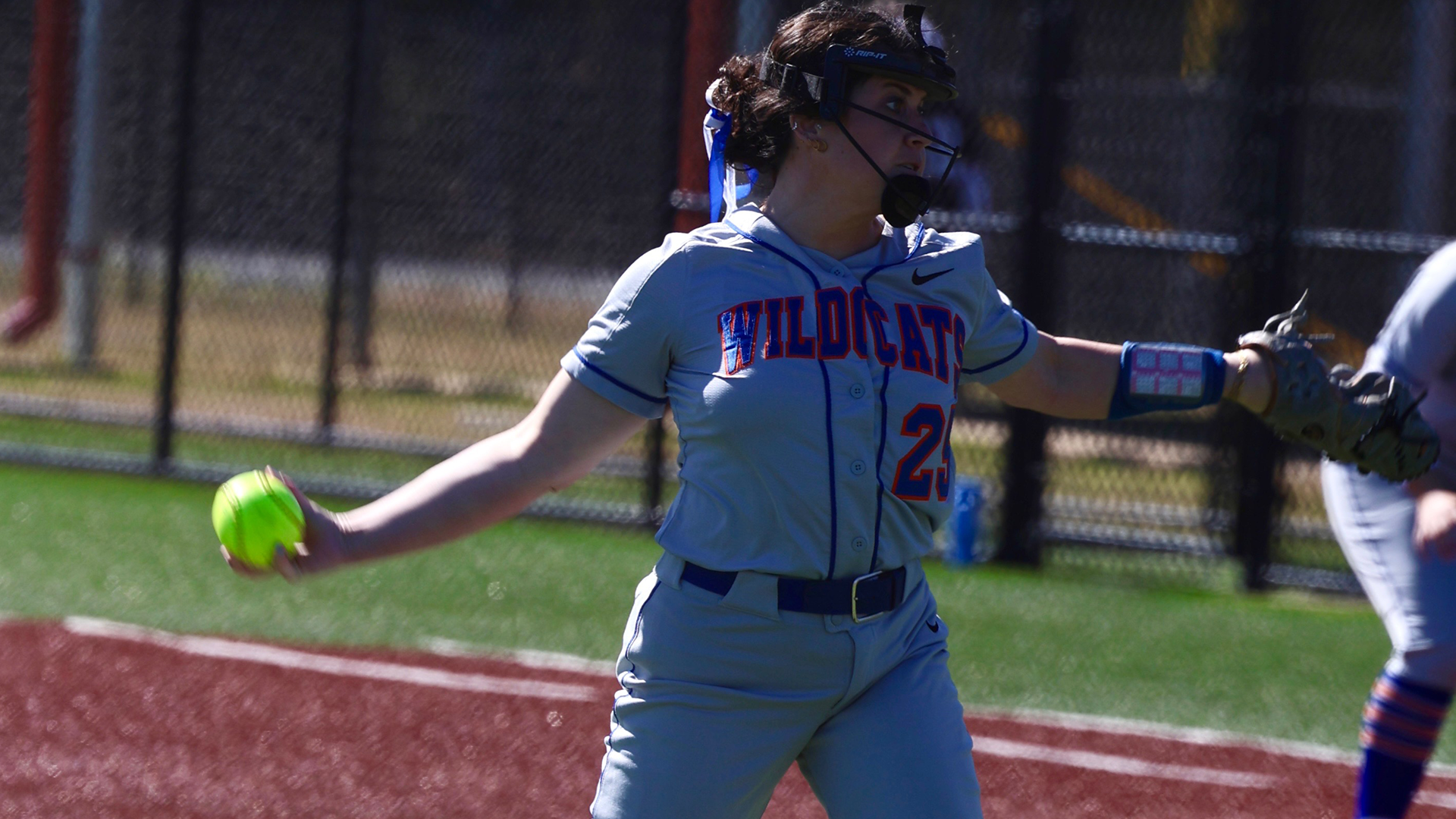 Olivia Falcon pitches vs. William Carey 2/7/26