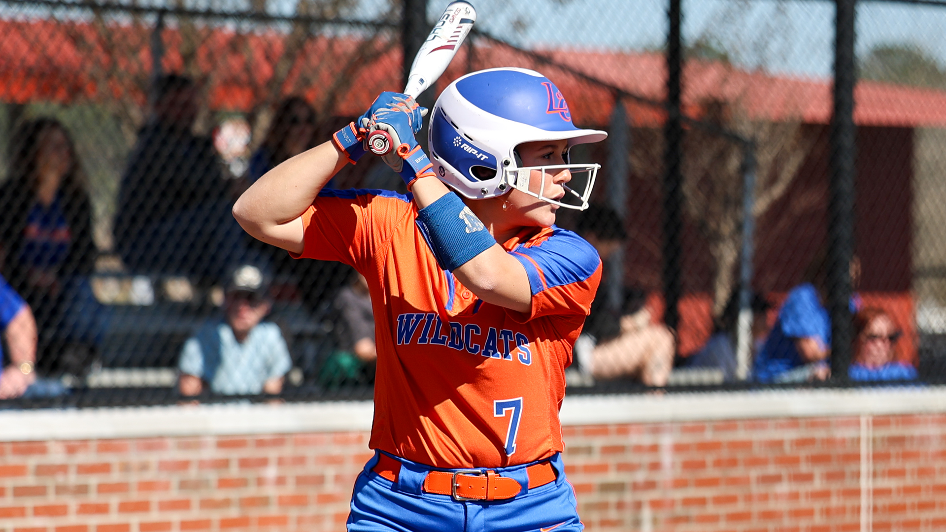 Myah Talbert at bat vs. William Carey 2/7/26