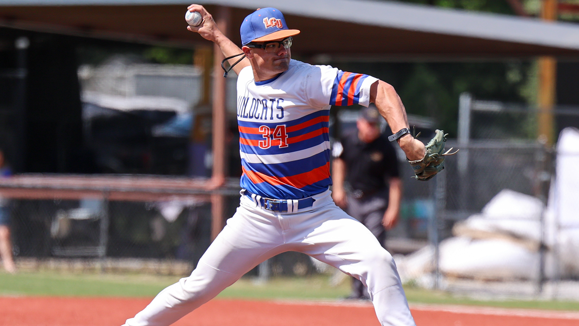 Kade Linn pitches vs. Texas College 3/27/26