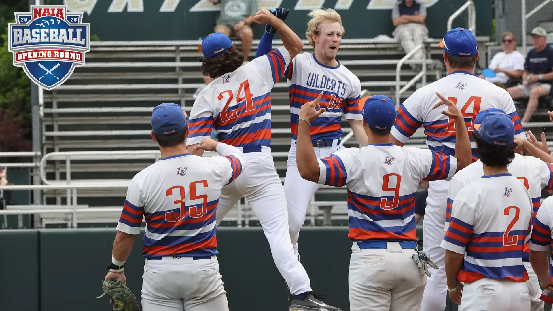 Matthew Cody celebrates home run with teammates vs. Marian 5/11/26