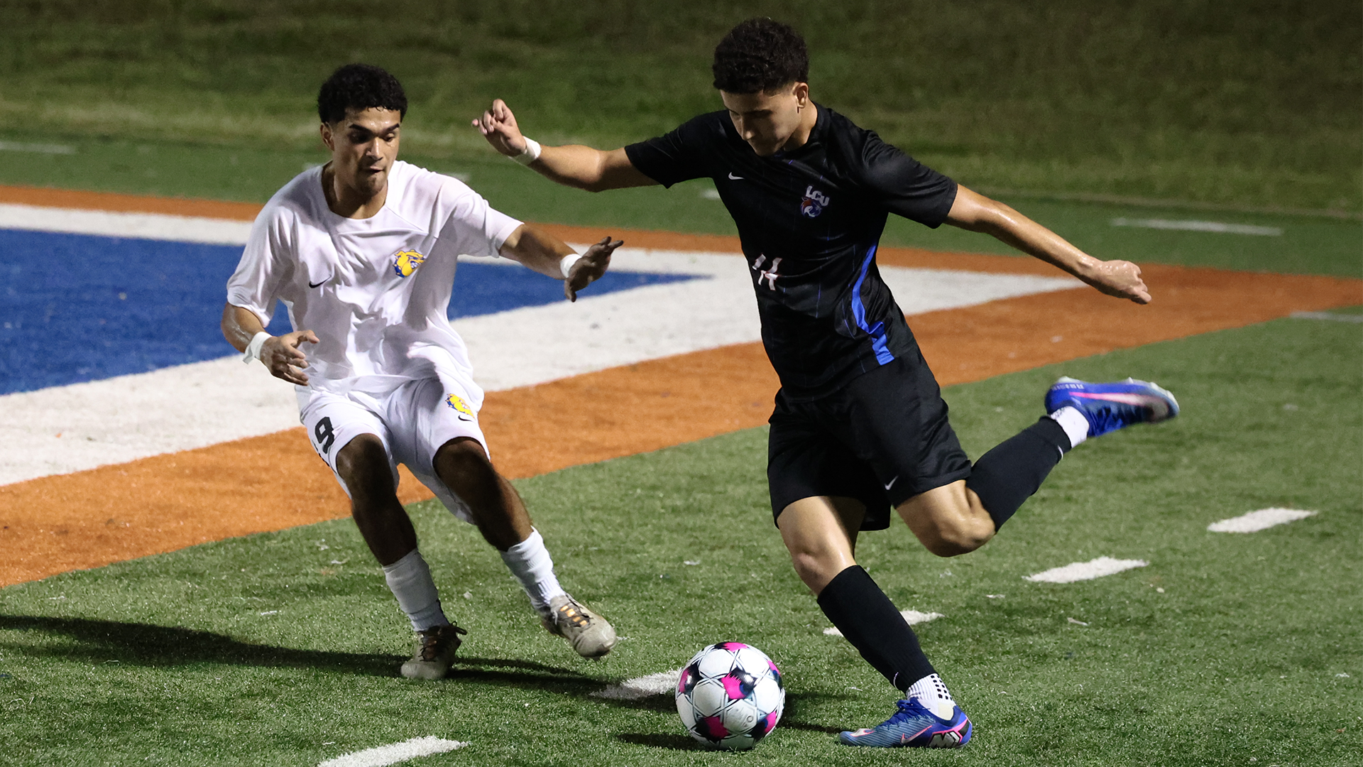 Juan Pablo Murillo Pazos on ball vs. Jarvis Christian 9/15/26