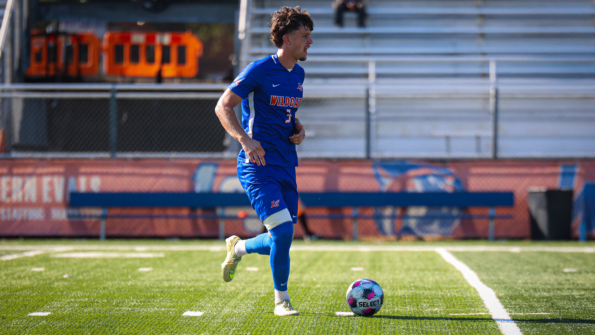 Matej Motycka dribbles with ball vs. Blue Mountain Christian 9/19/26