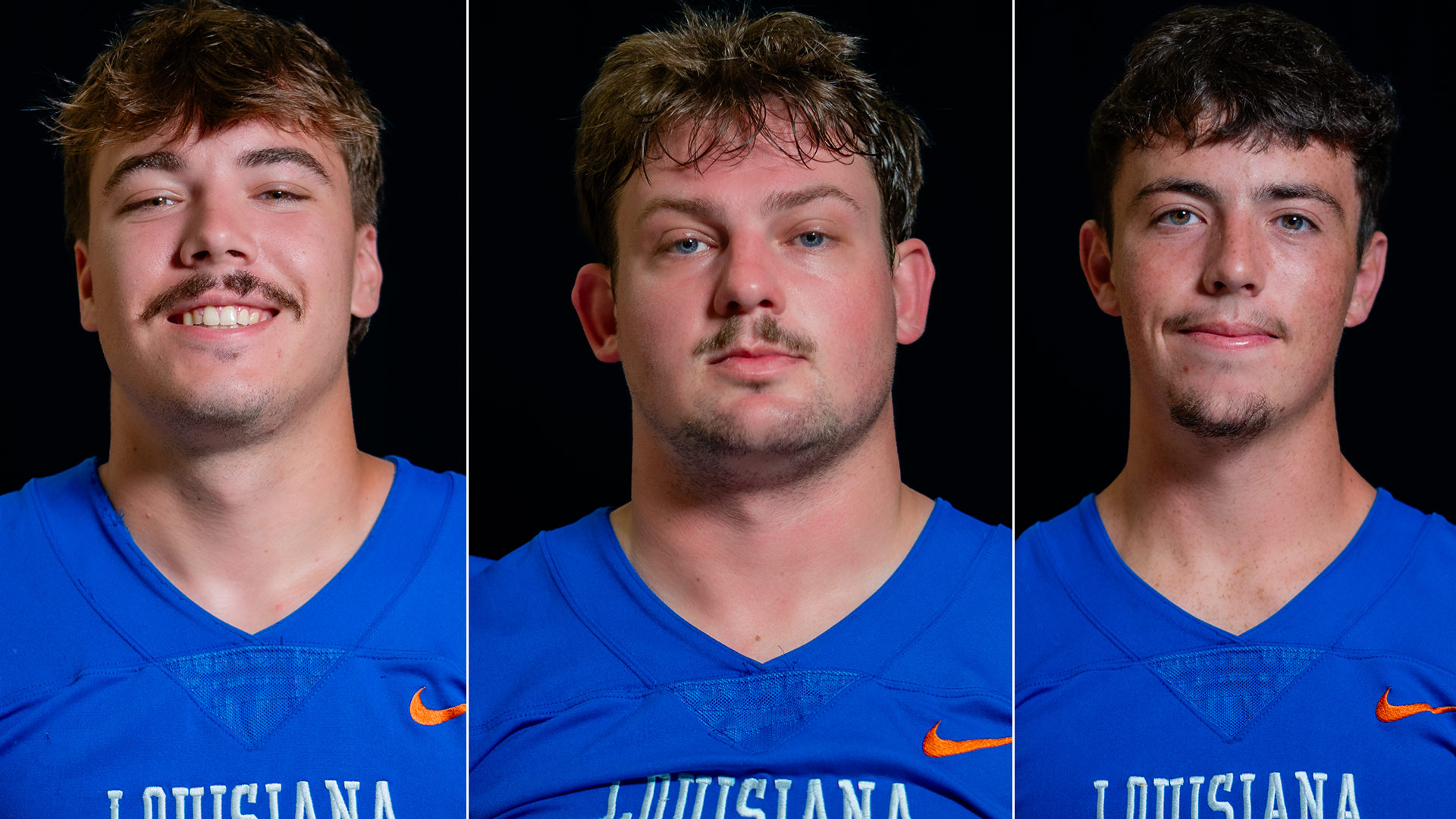 Bryce Perkins, Judson Mixon, Preston Baker head shots