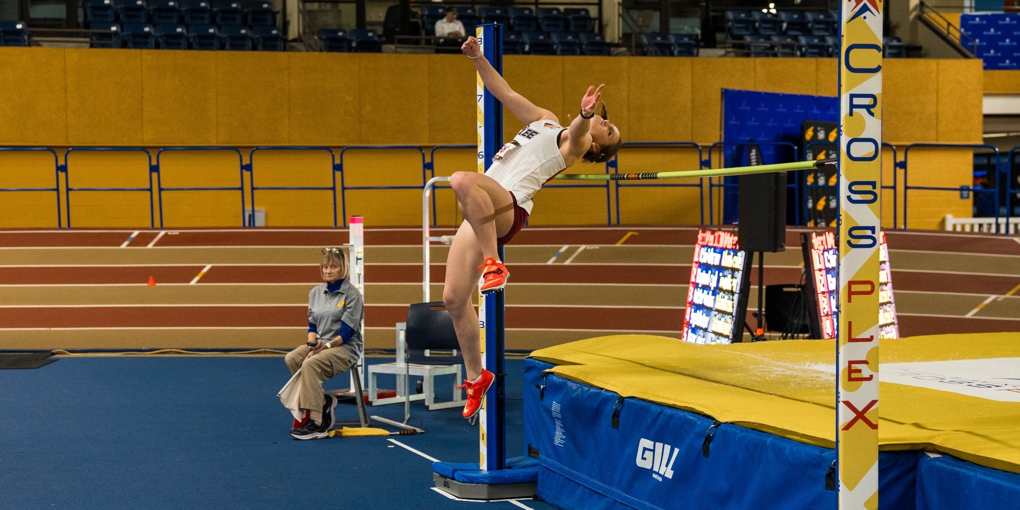 Liz Lannom in high jump.
