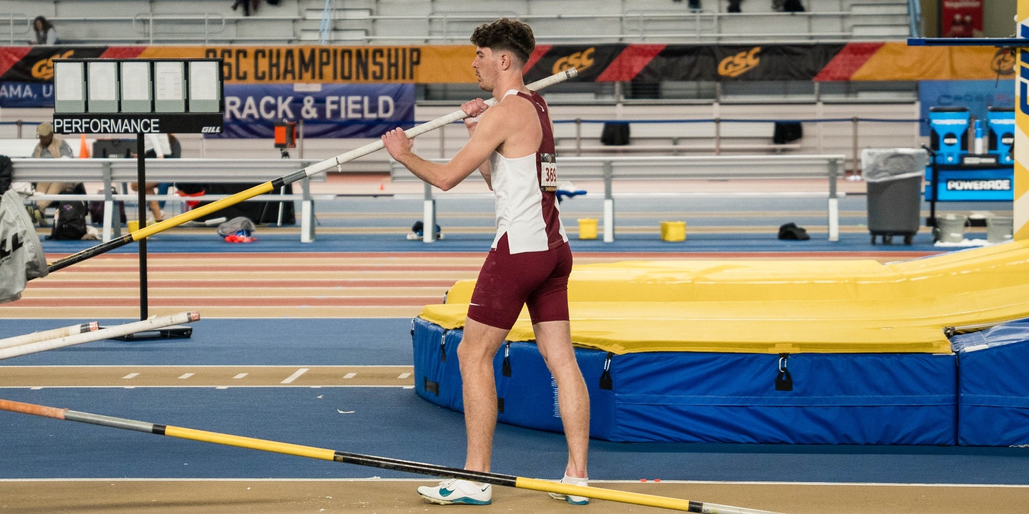 Cameron Stine ready for pole vault