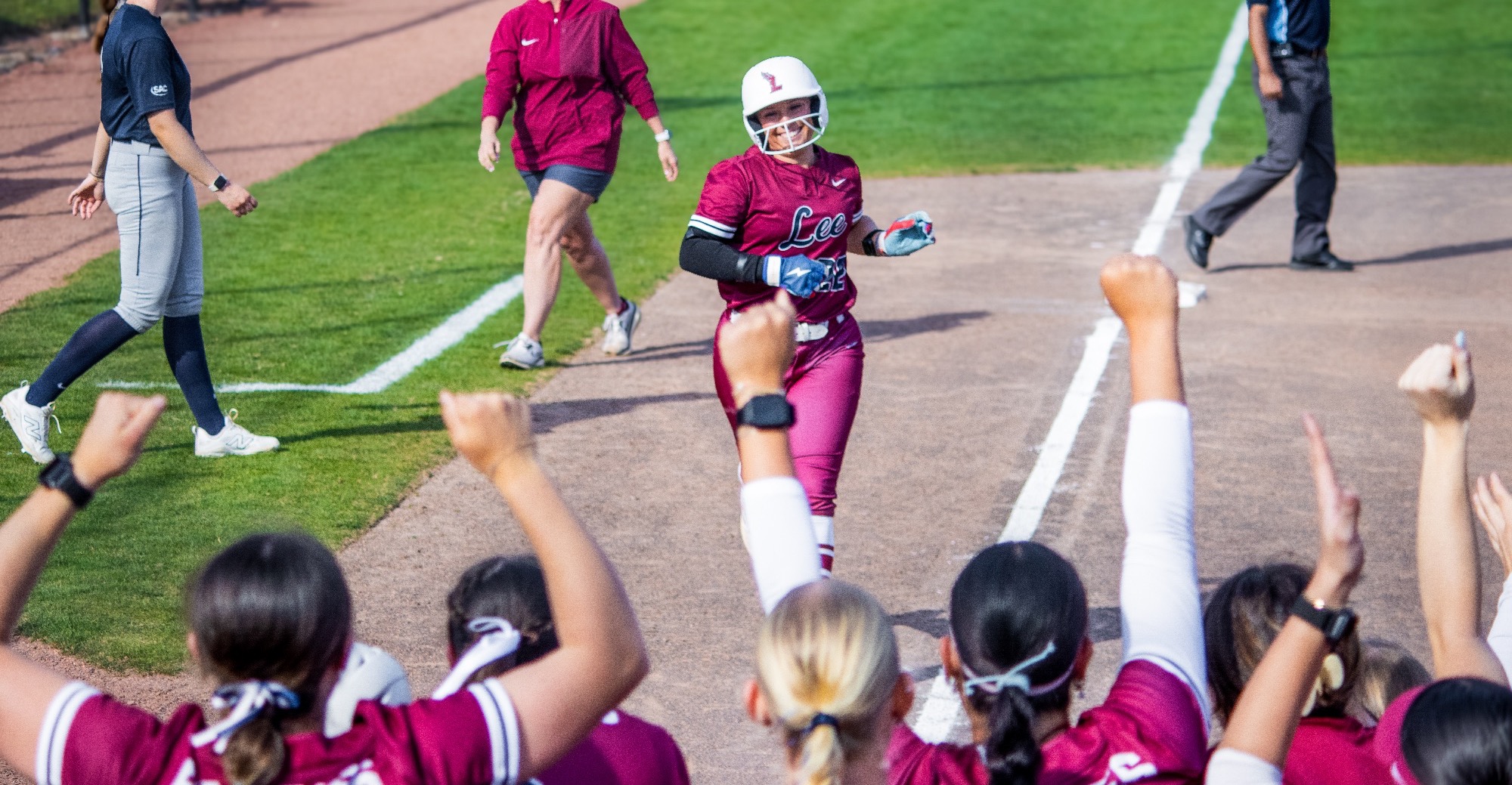 Lewis celebrating winning home run