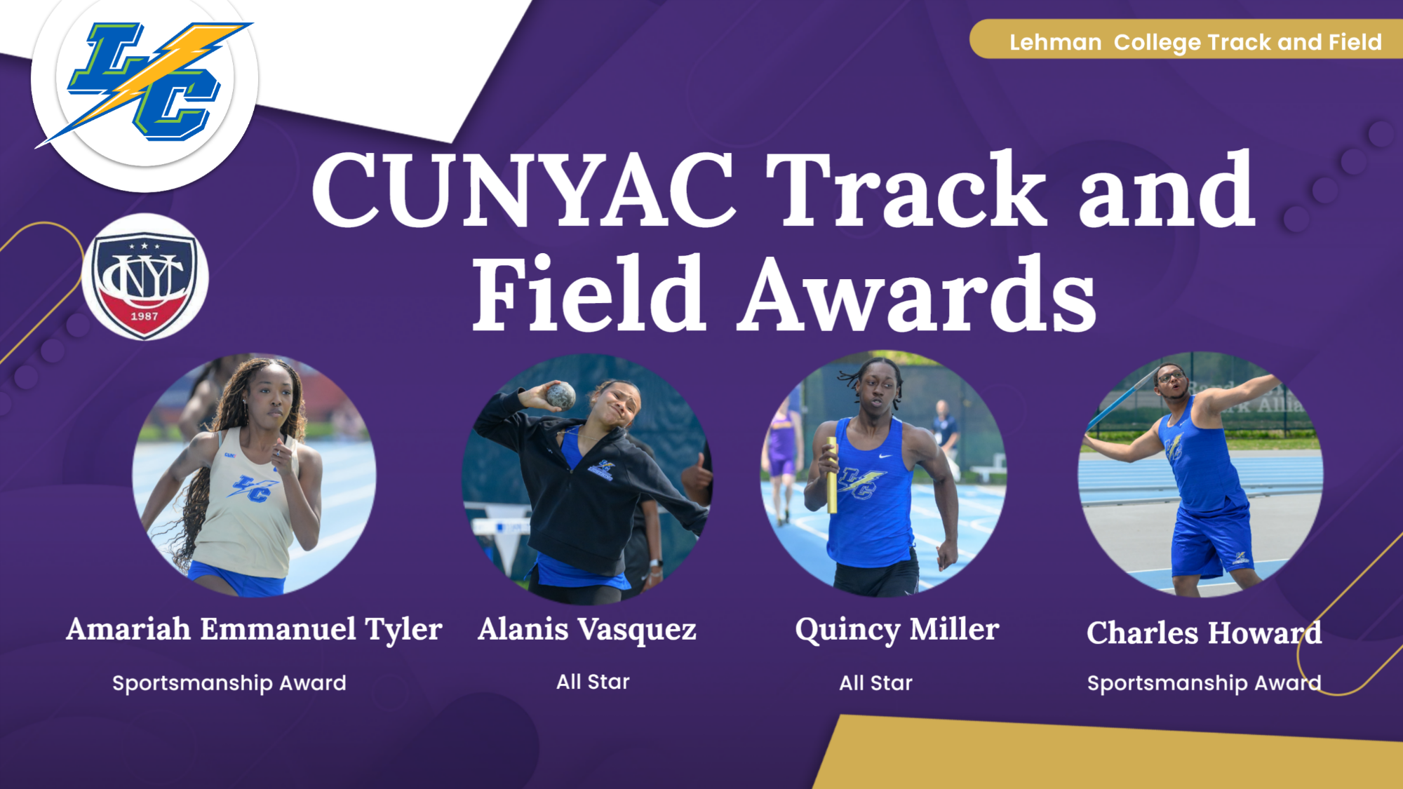 2025 CUNYAC Track and FIeld Awards