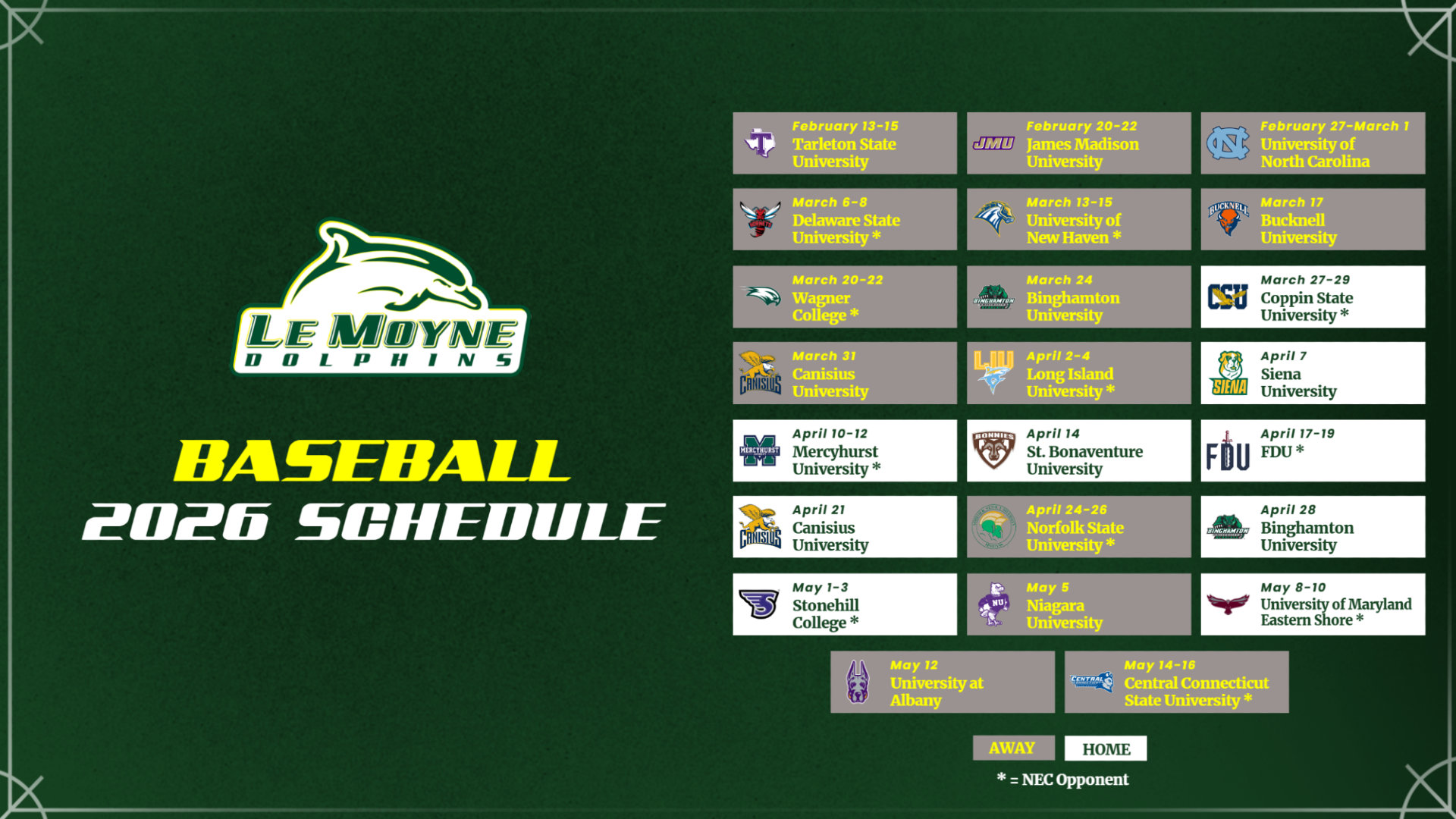 2026 Baseball Schedule