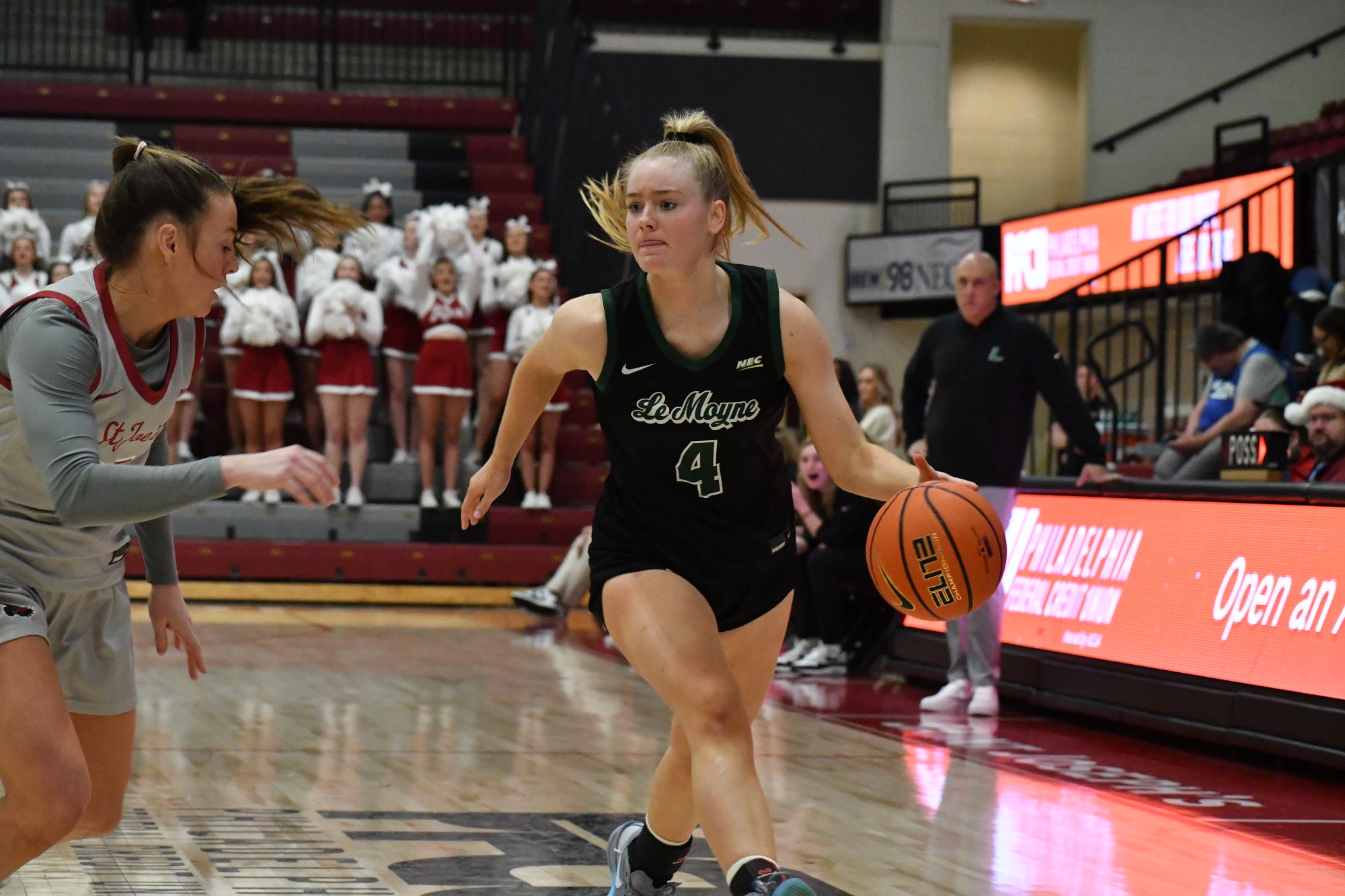 The Le Moyne women's basketball team traveled to Philadelphia, Pa. to take on St. Joe's at Hagan Arena on Dec. 20, 2025.