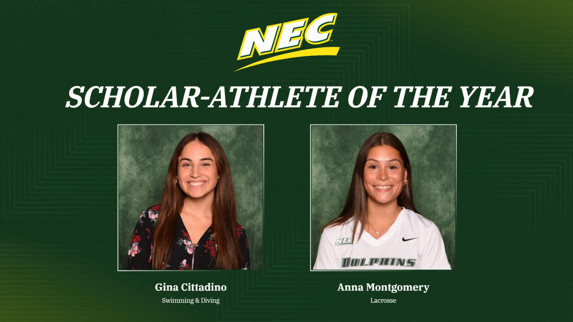 Cittadino Montgomery NEC Scholar-Athlete of the Year