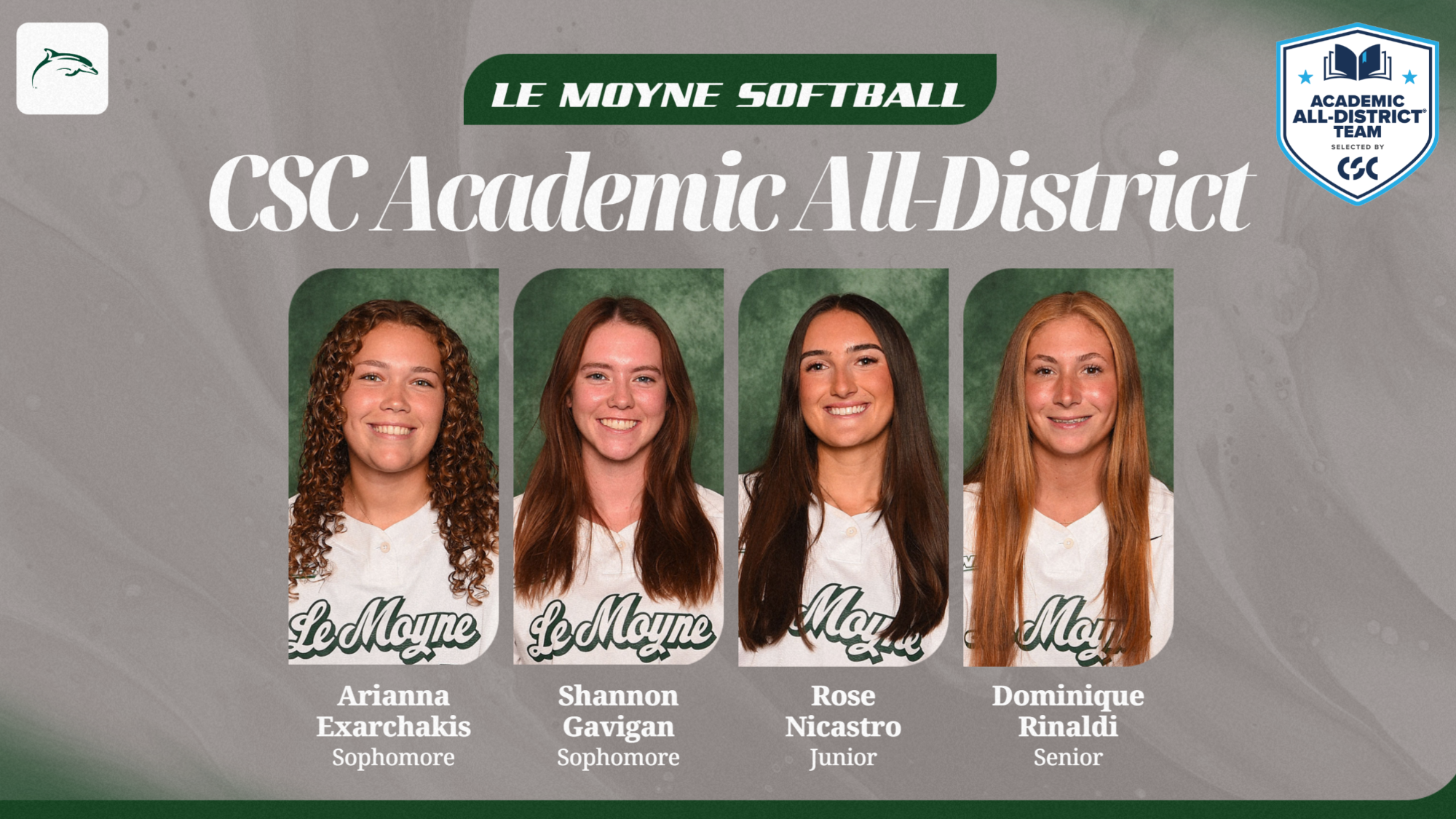 CSC Academic All-District Softball