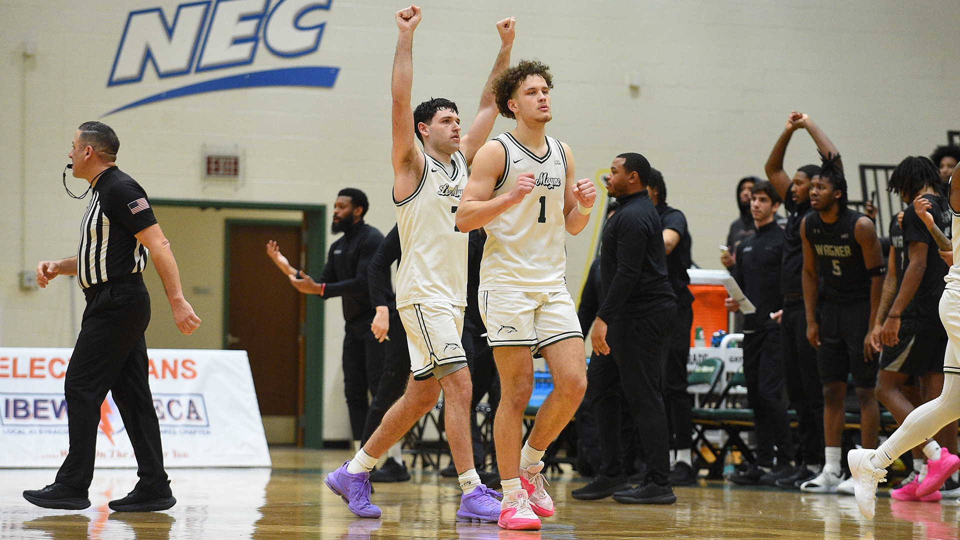 Mosquera and Rainwater celebrating win over Wagner