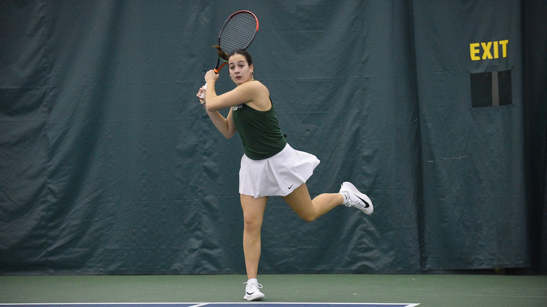 Alicia Alvarez Backhand against Colgate
