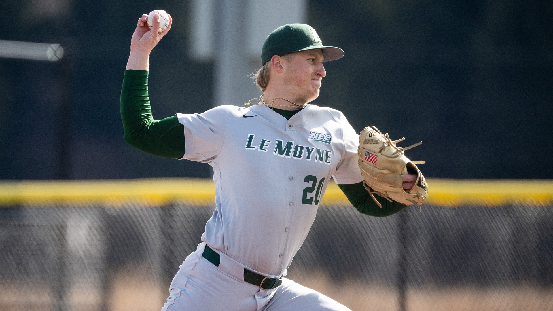 Petraitis Delivers a pitch against Delaware State