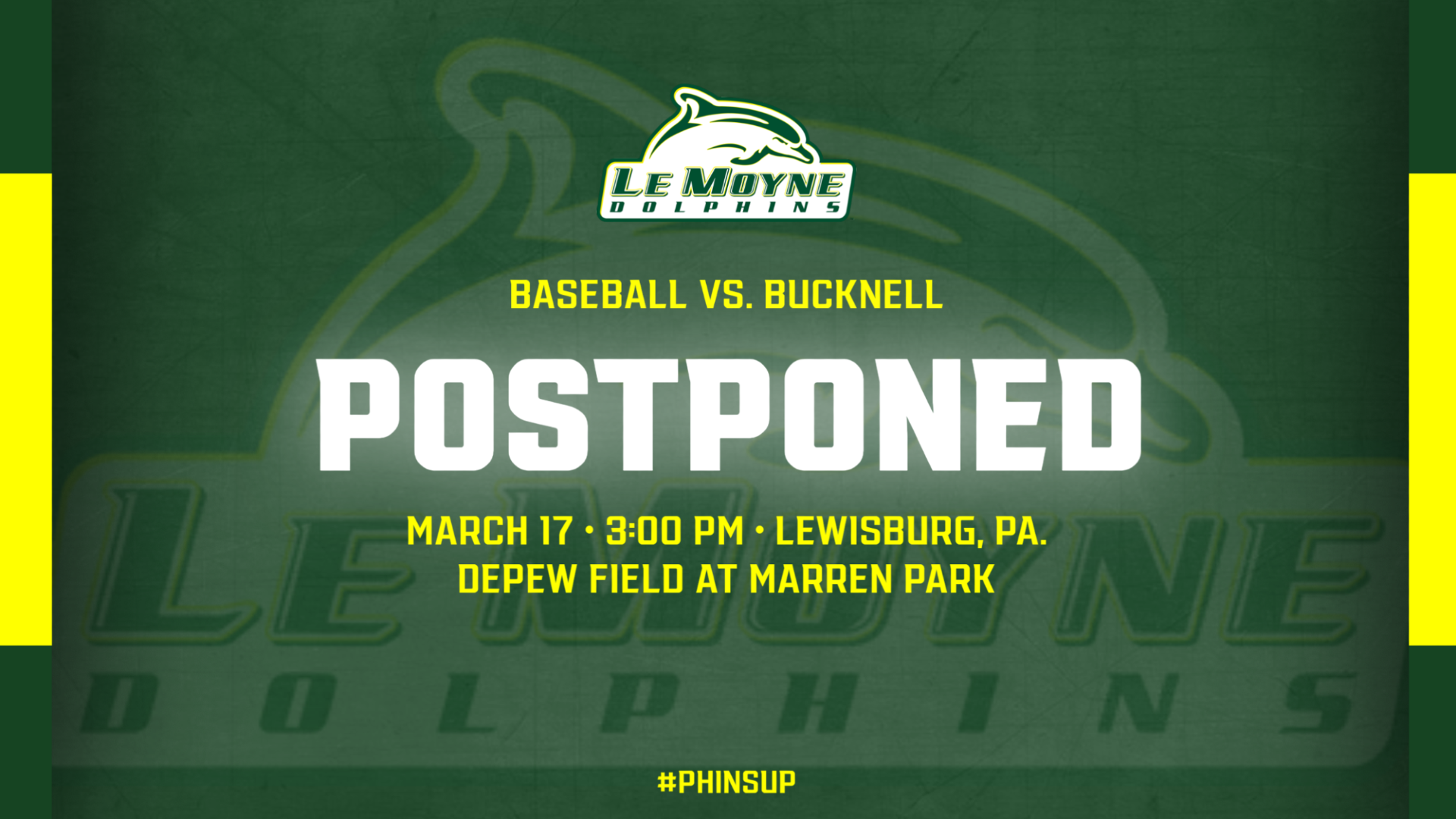 Baseball at Bucknell Postponed