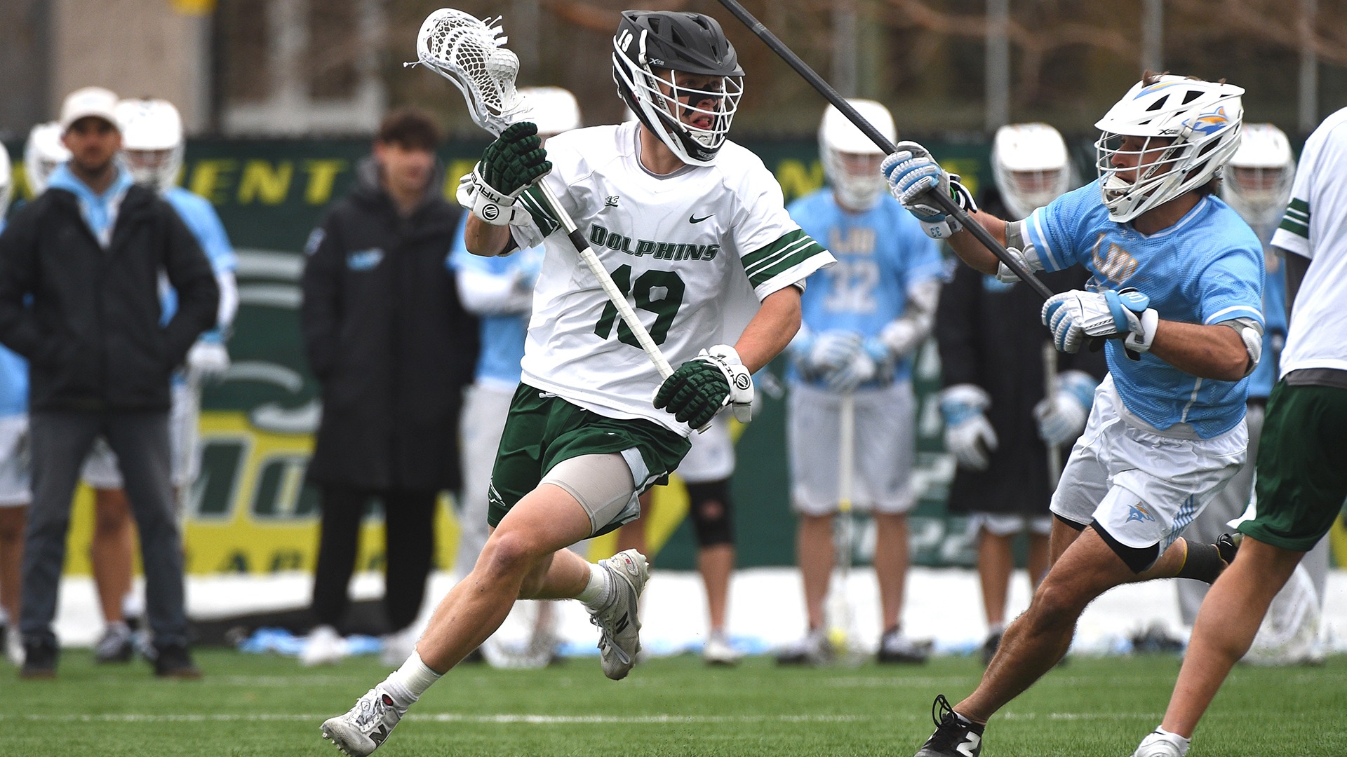 Emmet McDermott dodges against LIU