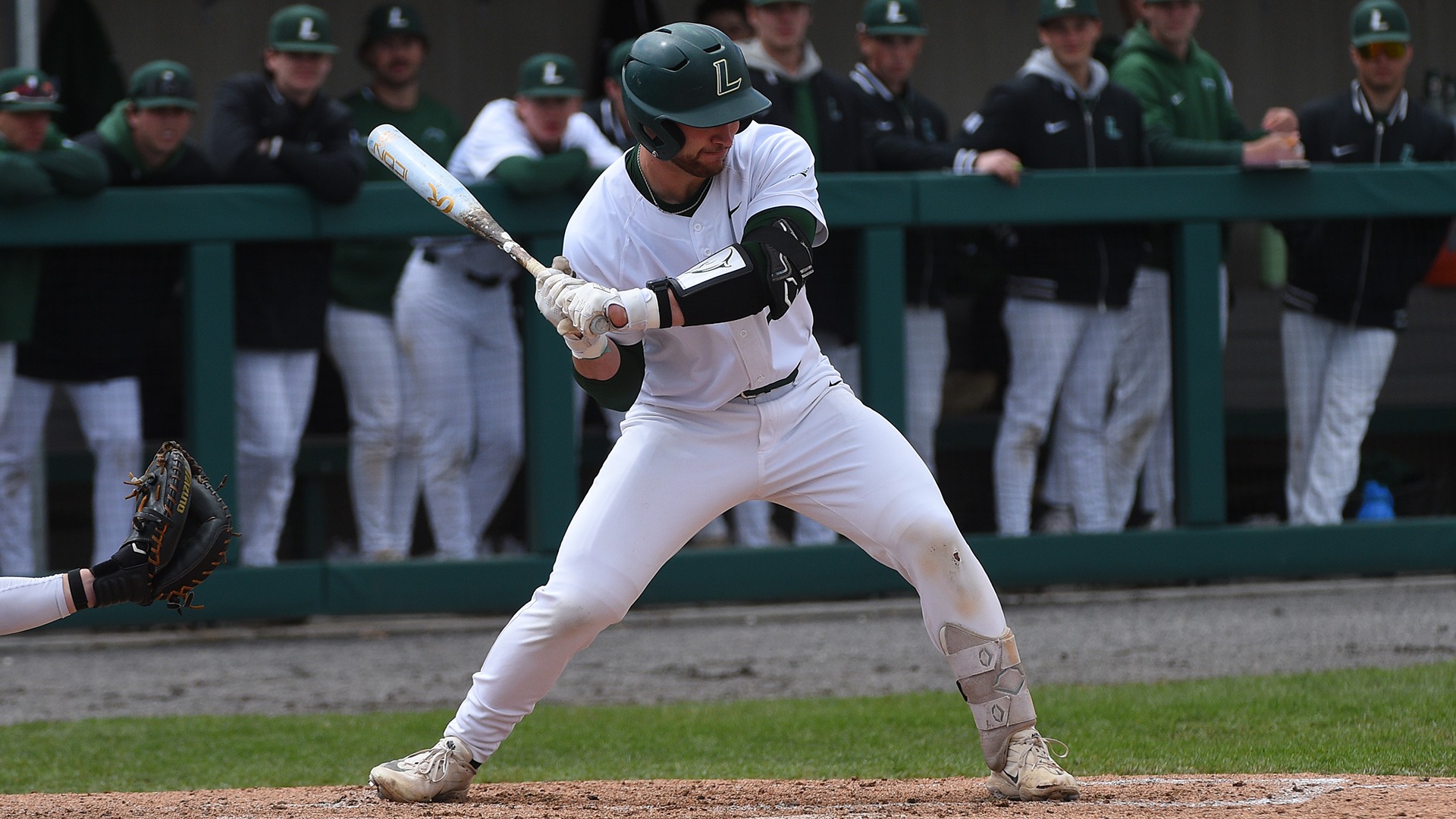 Robert Wegrzyn prepares to swing against Mercyhurst