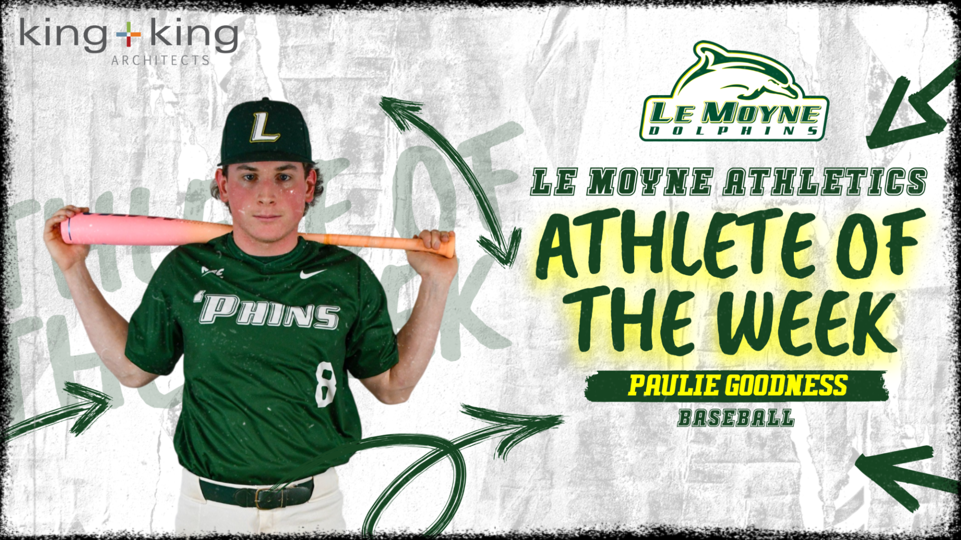 Paulie Goodness has been named the Le Moyne Athlete of the Week, presented by King + King Architects.