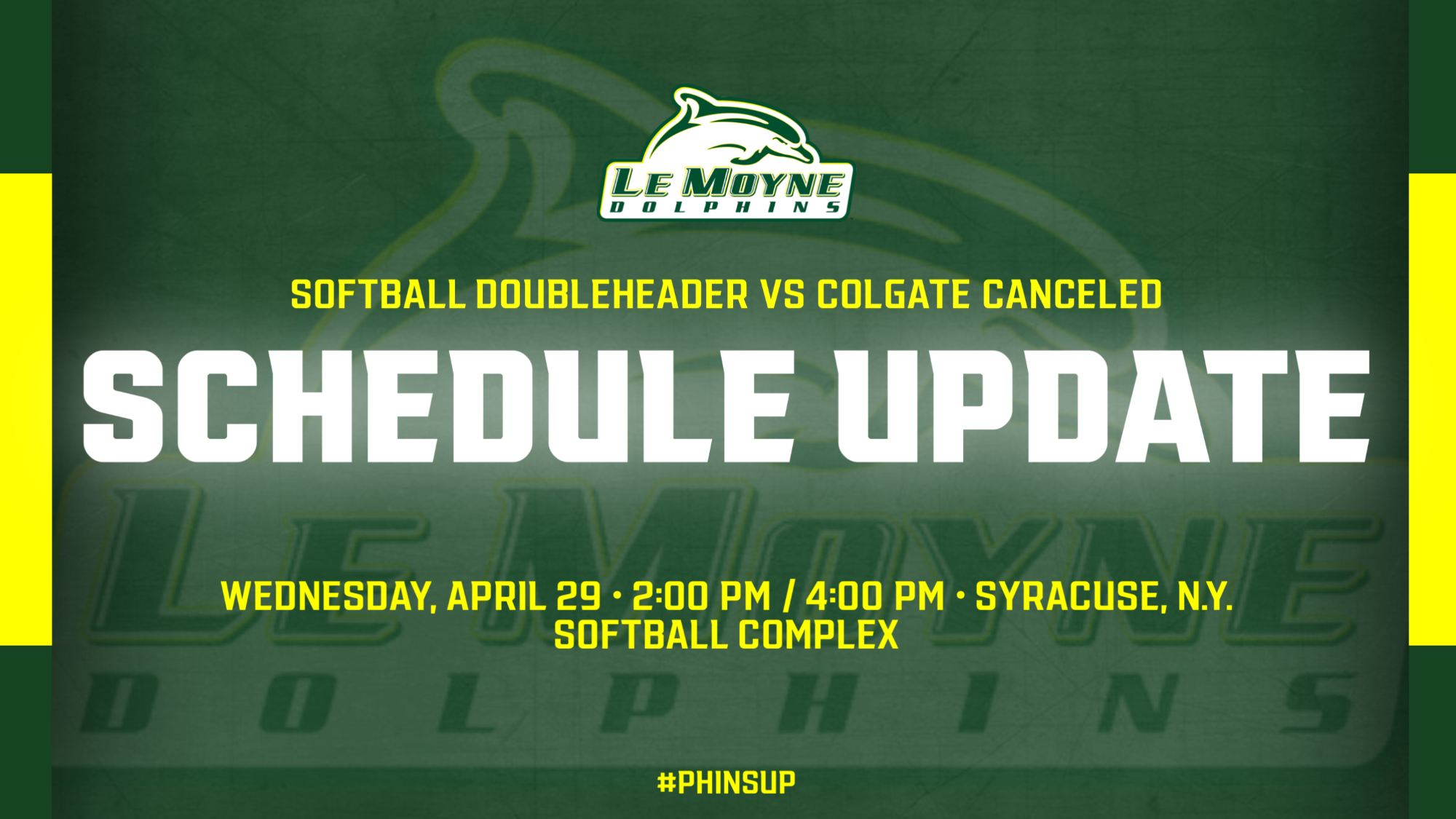 Softball Canceled vs Colgate