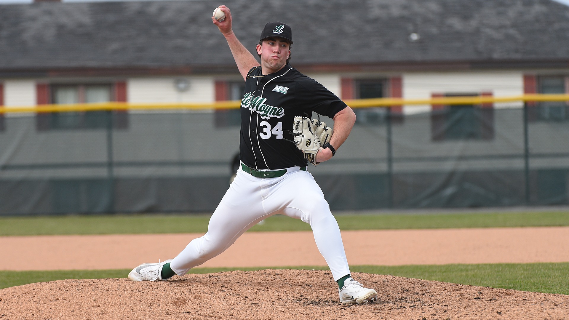 Jack Molini delivers a pitch against Coppin State on March 29