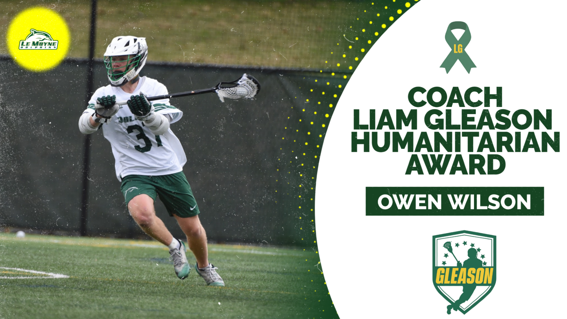 Owen Wilson Coach Liam Gleason Humanitarian Award