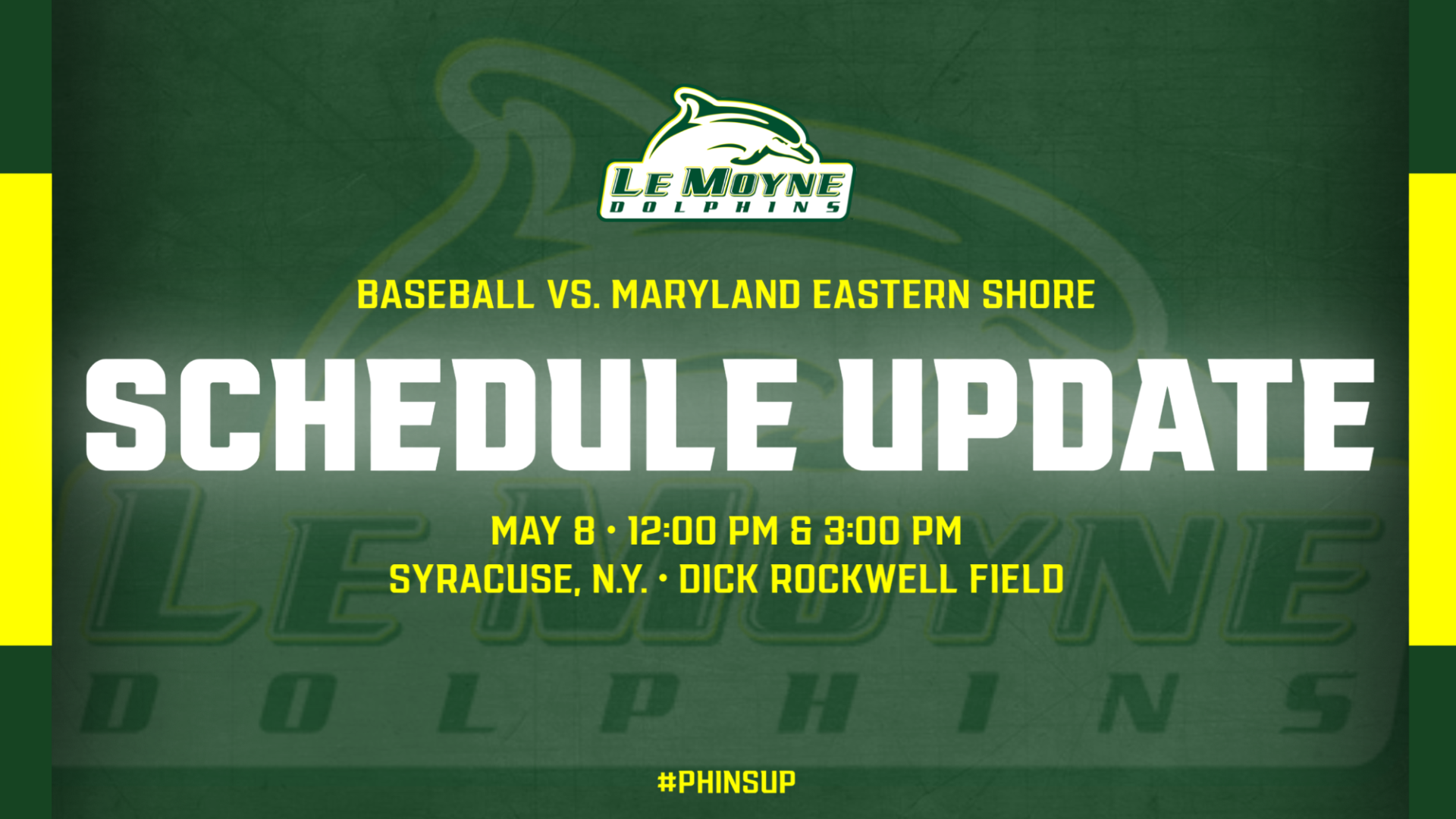 Baseball Maryland Eastern Shore Schedule update