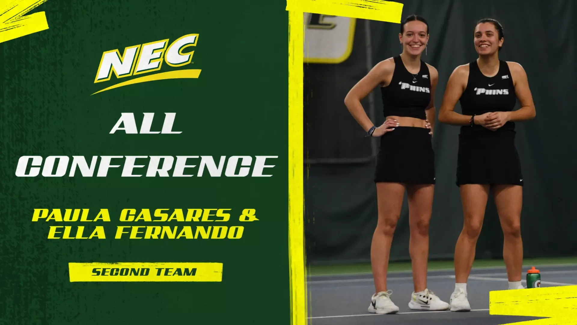 Paula Casares & Ella Fernando named to NEC Women's Tennis All-Conference Second Team