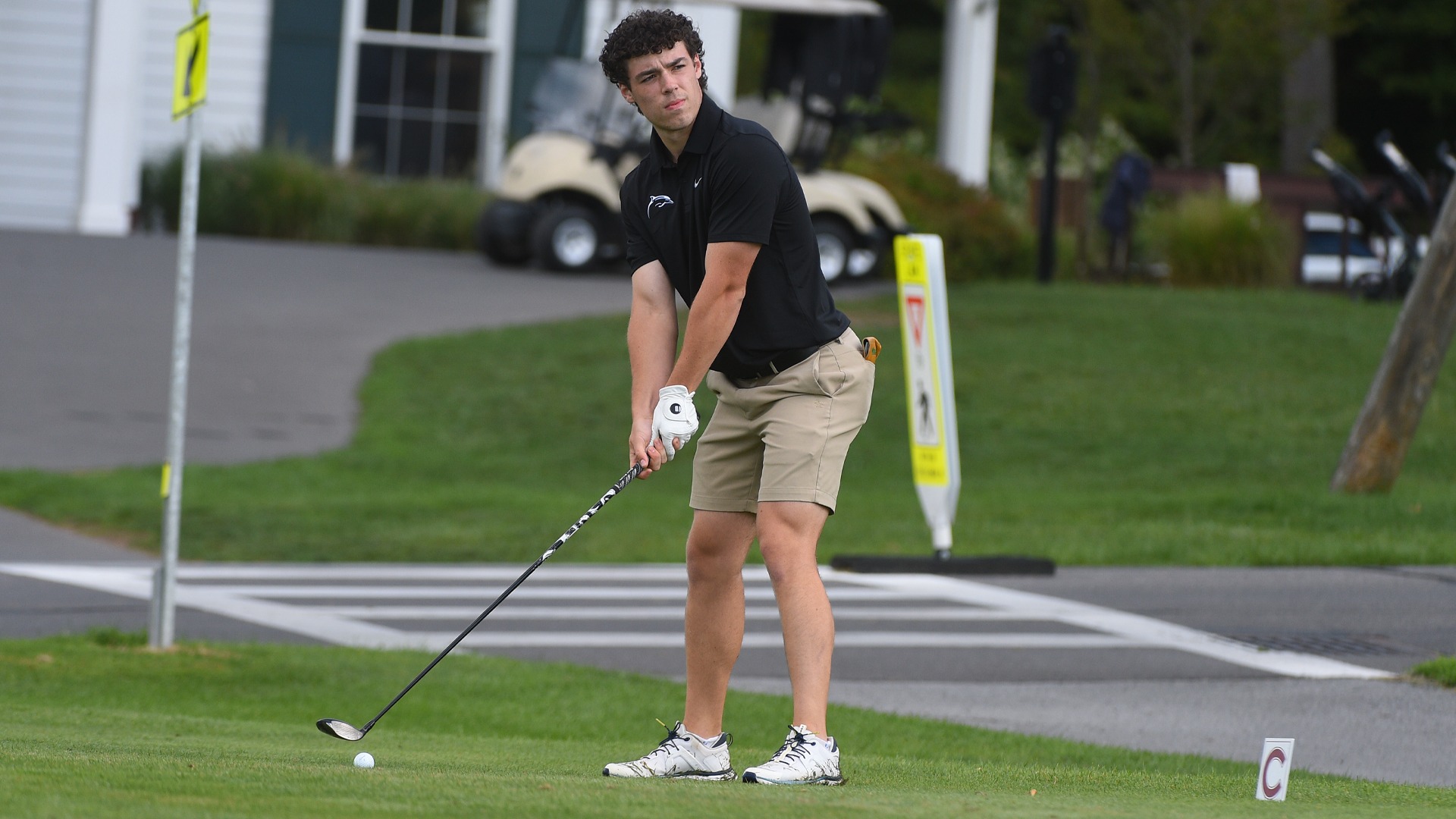Jacob Moody prepares to tee off at the Alex Lagowitz Memorial at Seven Oaks