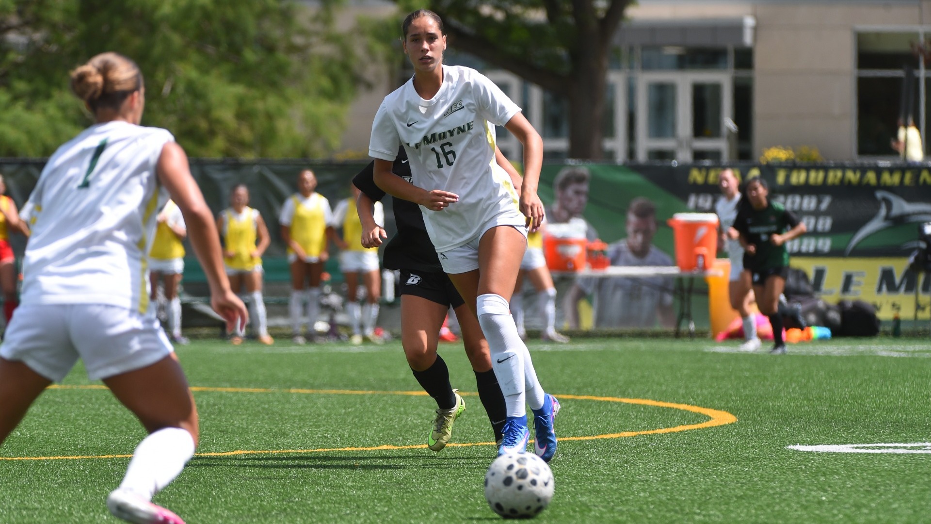 Emma Sousa waits for a pass against Binghamton on 08/23/26. 