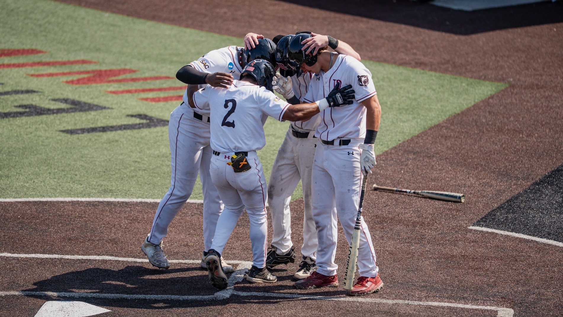 Baseball team huddle