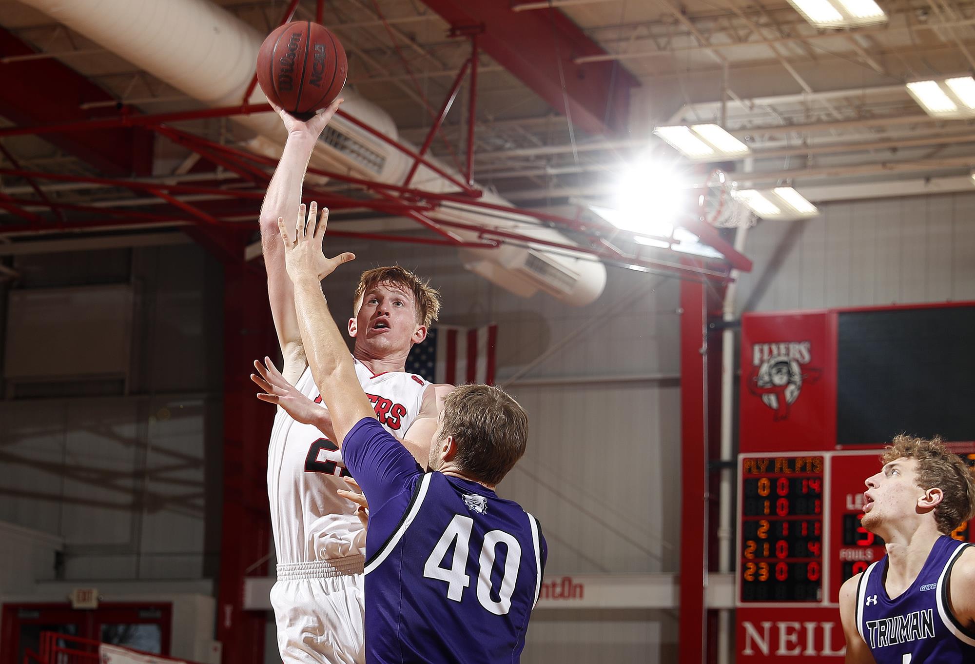 Lewis Men’s Hoops Clips Quincy 7770 For First Win Of Season Lewis University Athletics