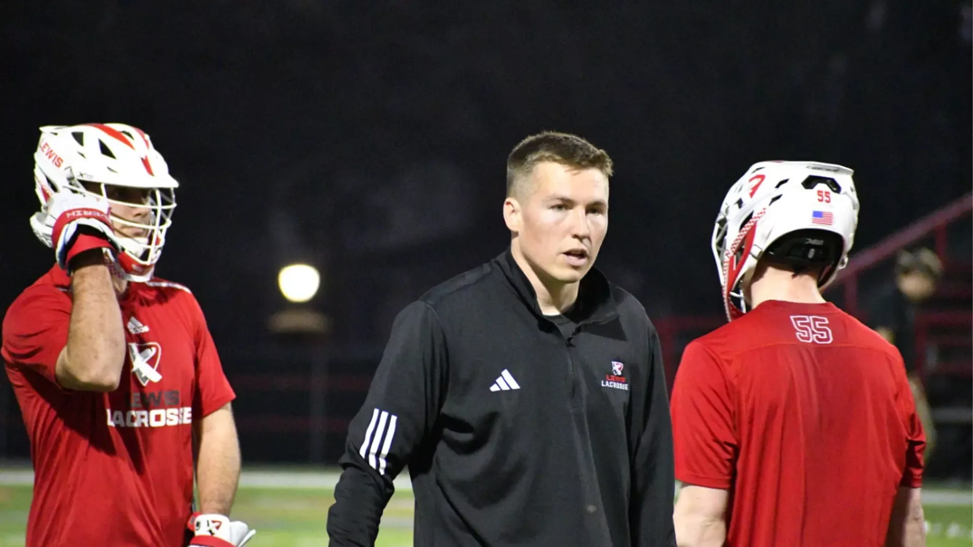 Brendan Kearney talks to players