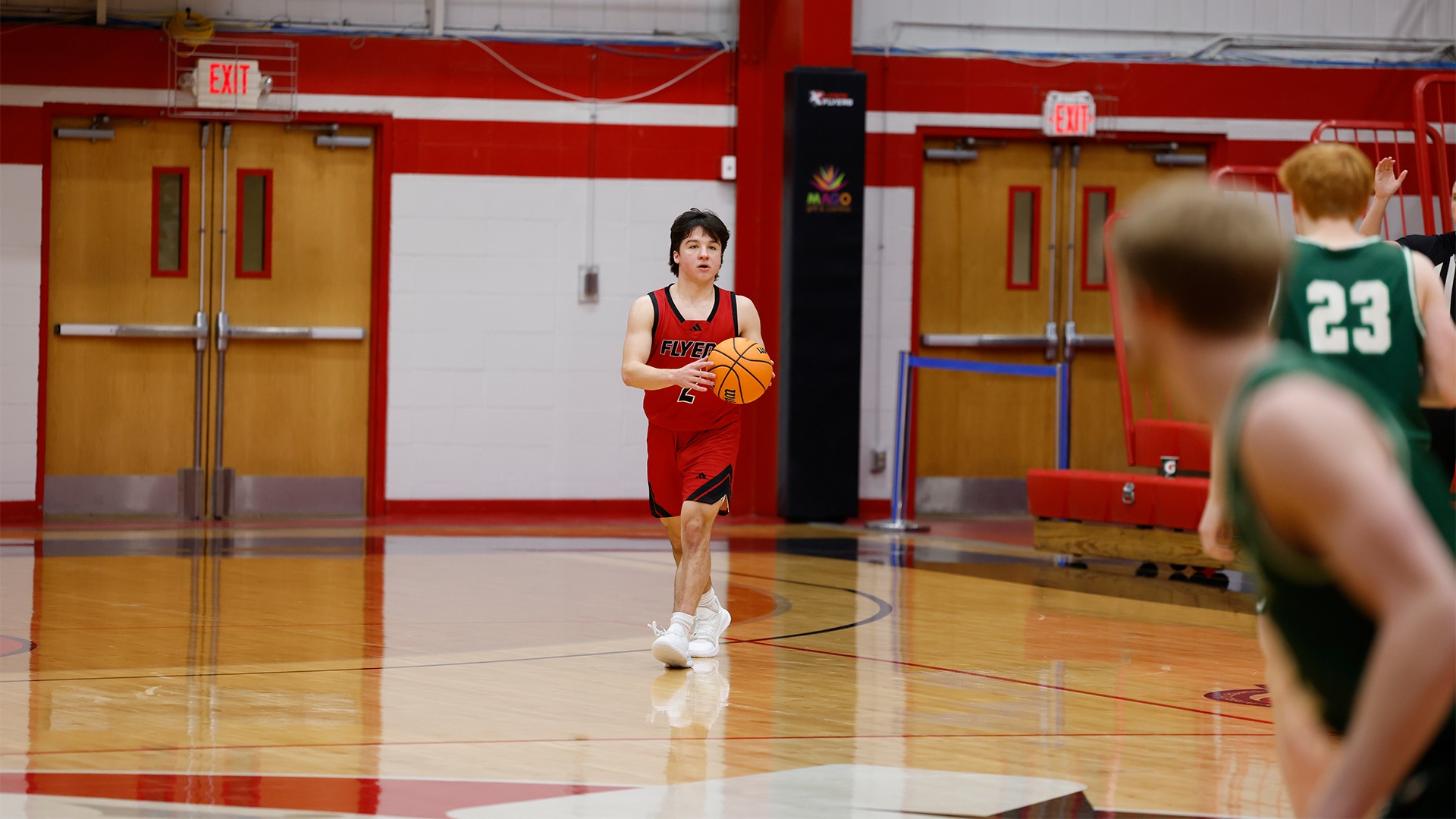 Cale Cosme dribbled up the court