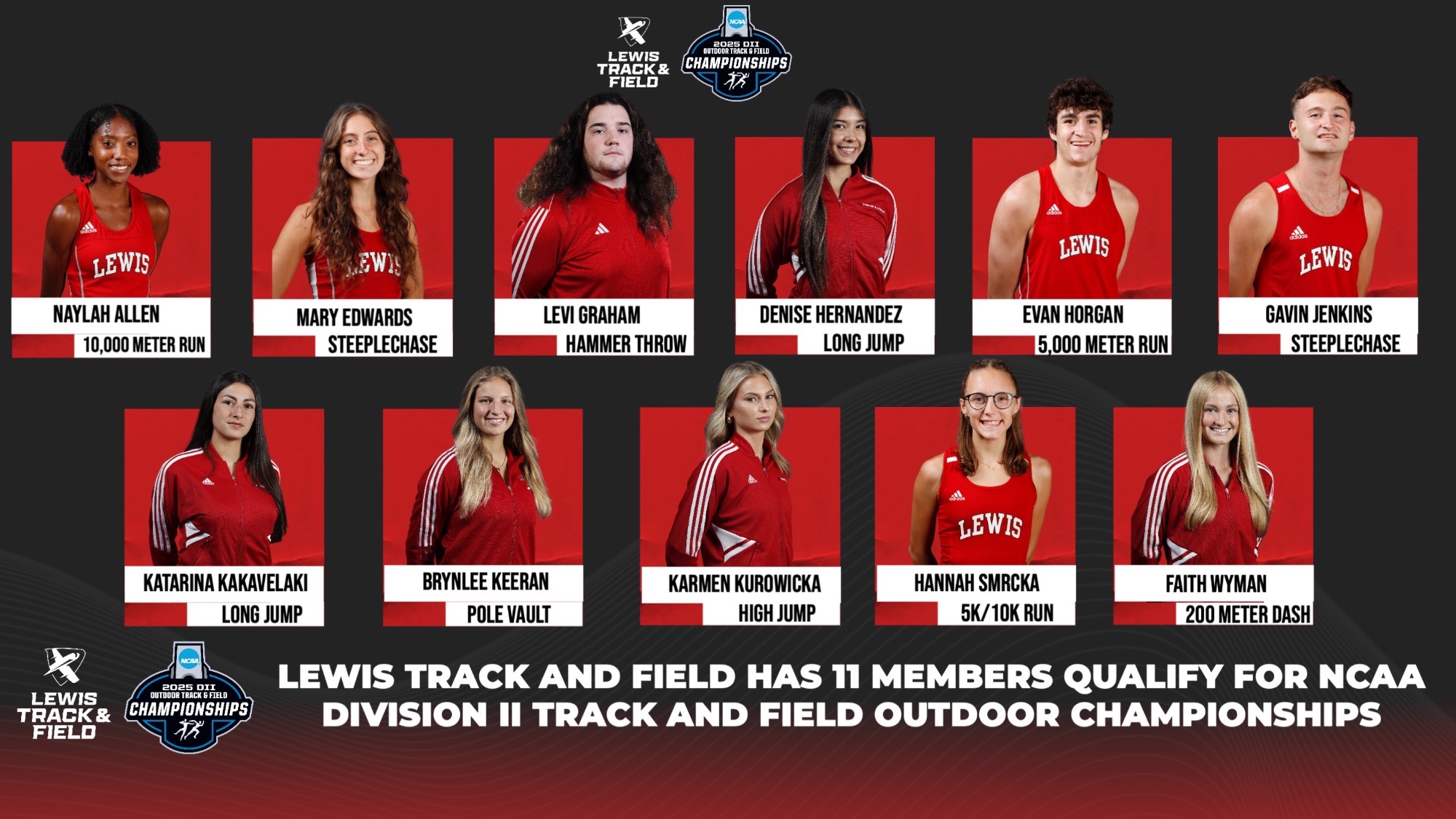 TF OUTDOOR SELECTIONS NCAA 2025