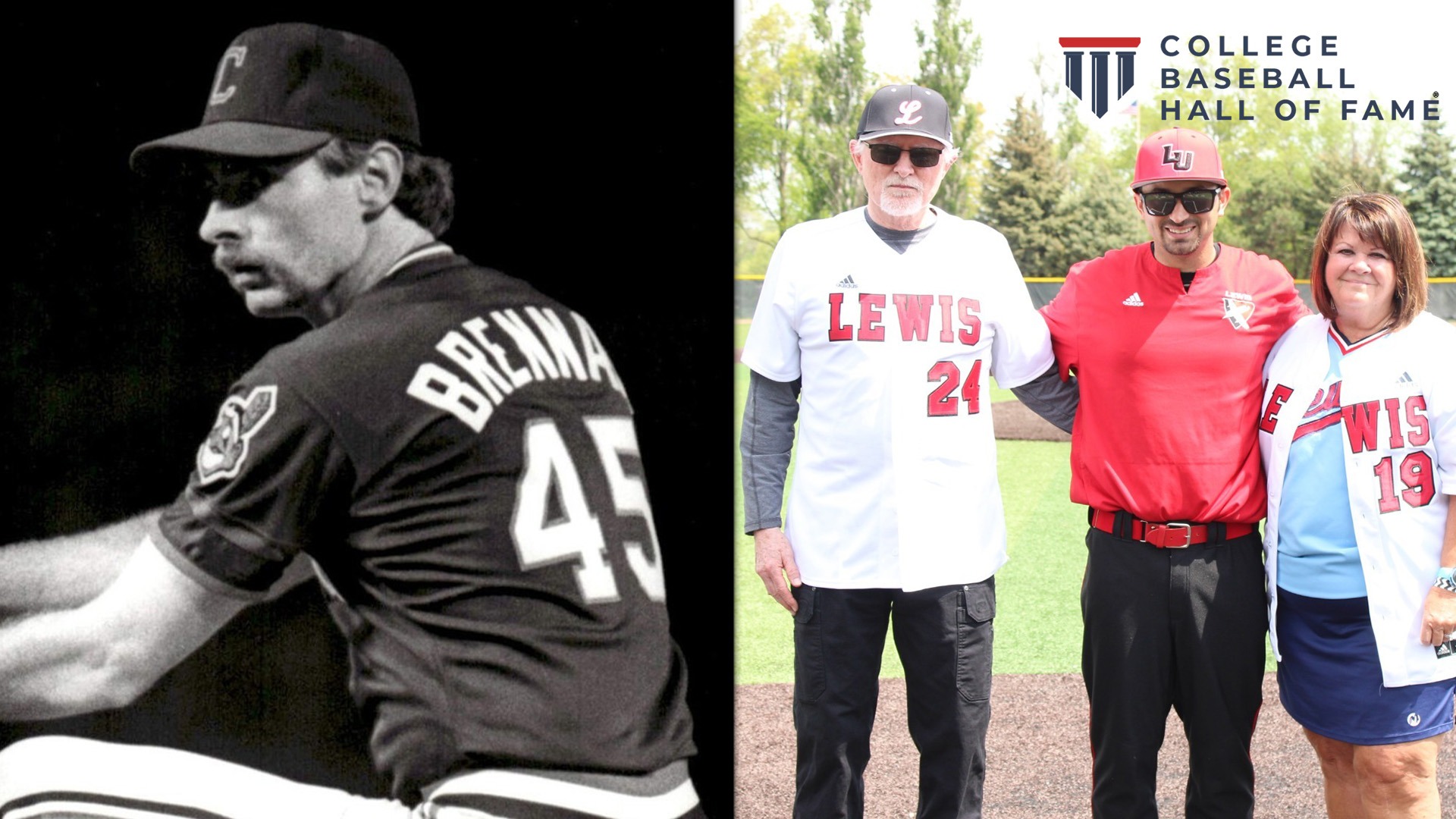 Tom Brennan baseball hall of fame split image