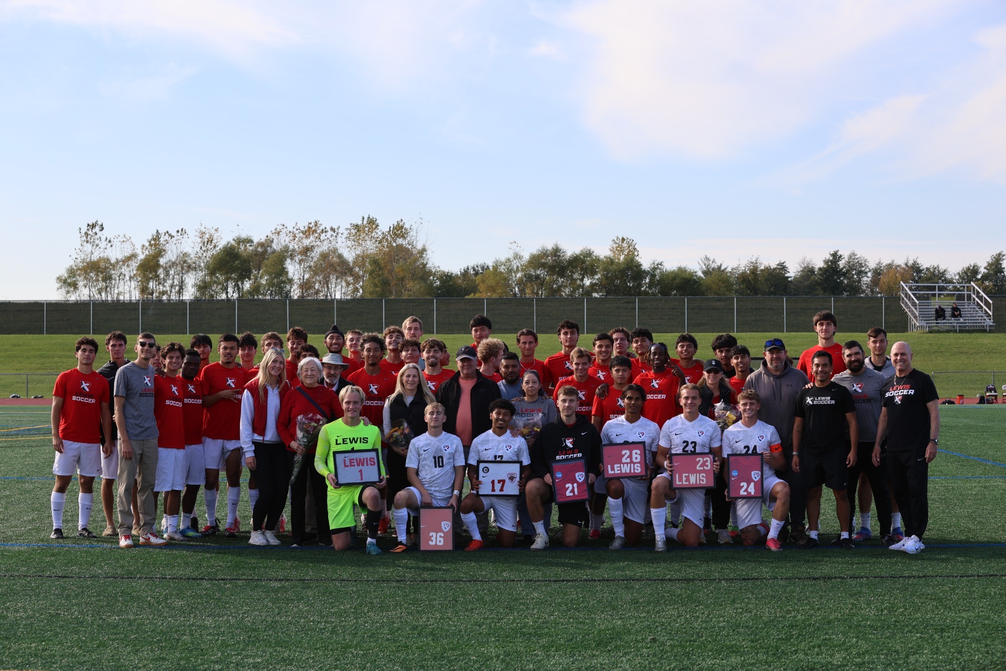Lewis men's soccer 2026 Senior Day Photo