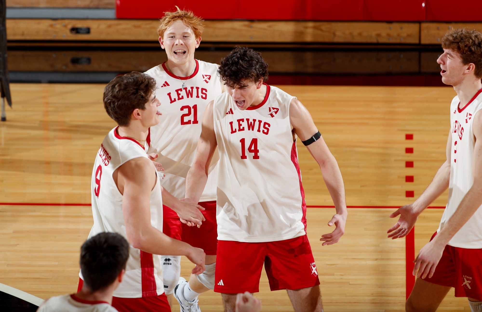 Daniel Haber celebrates a point