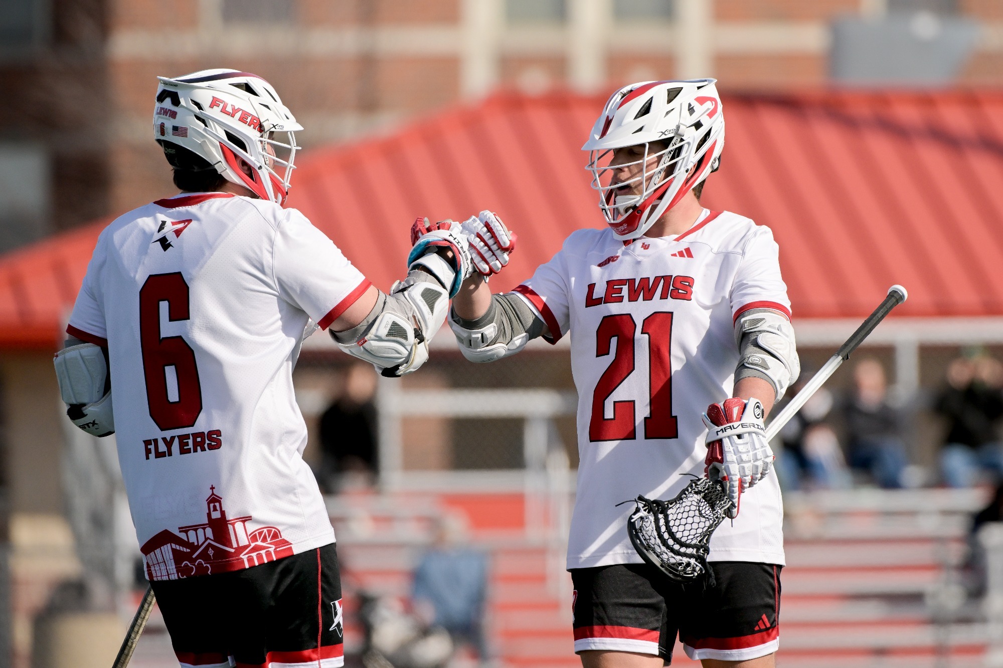 Jake Wynecoop and Camden Rappis celebrate a goal