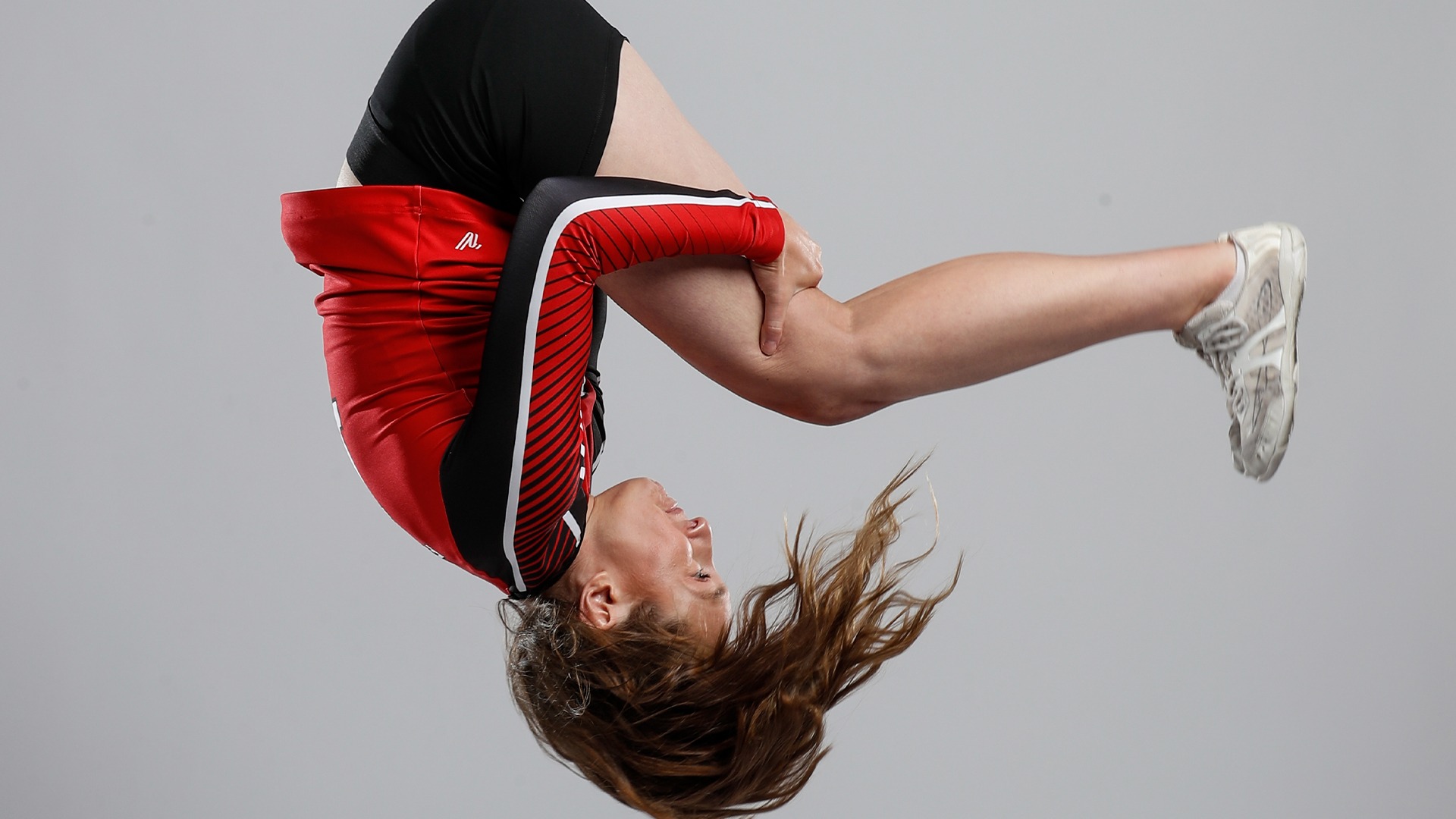 Callie Goulette flips for the STUNT team
