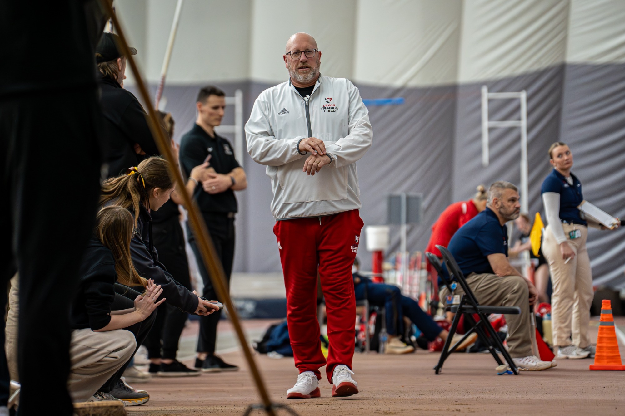 Dana Schwarting at the 2026 GVC Indoor Track and Field Championships