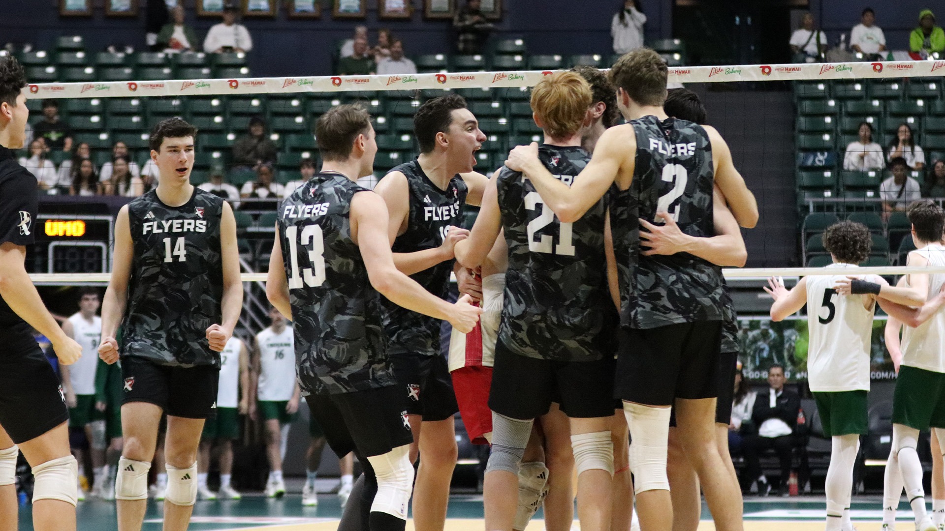 Shawn Baggs Jr celebrates a point