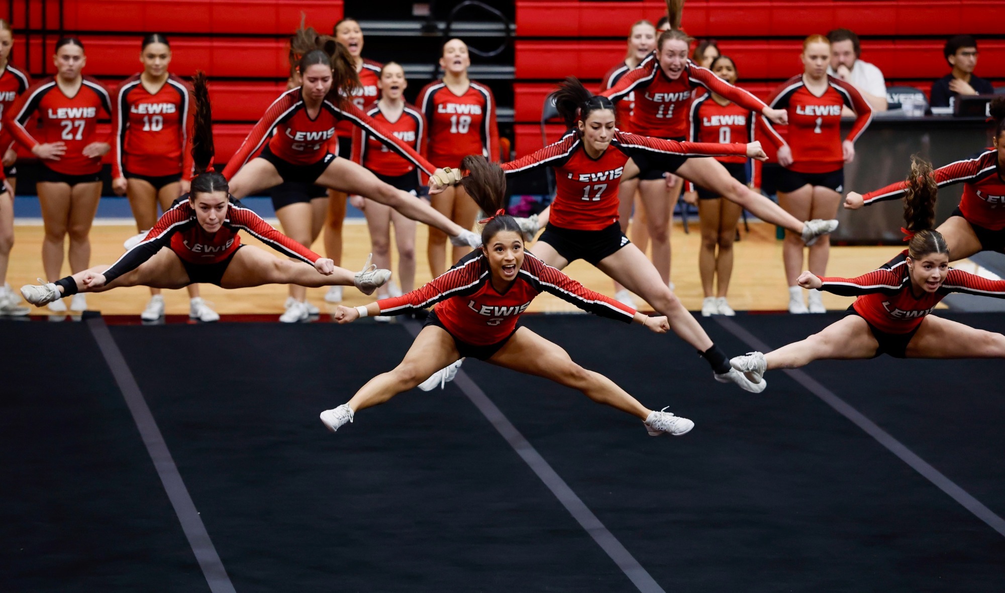 STUNT athletes jump