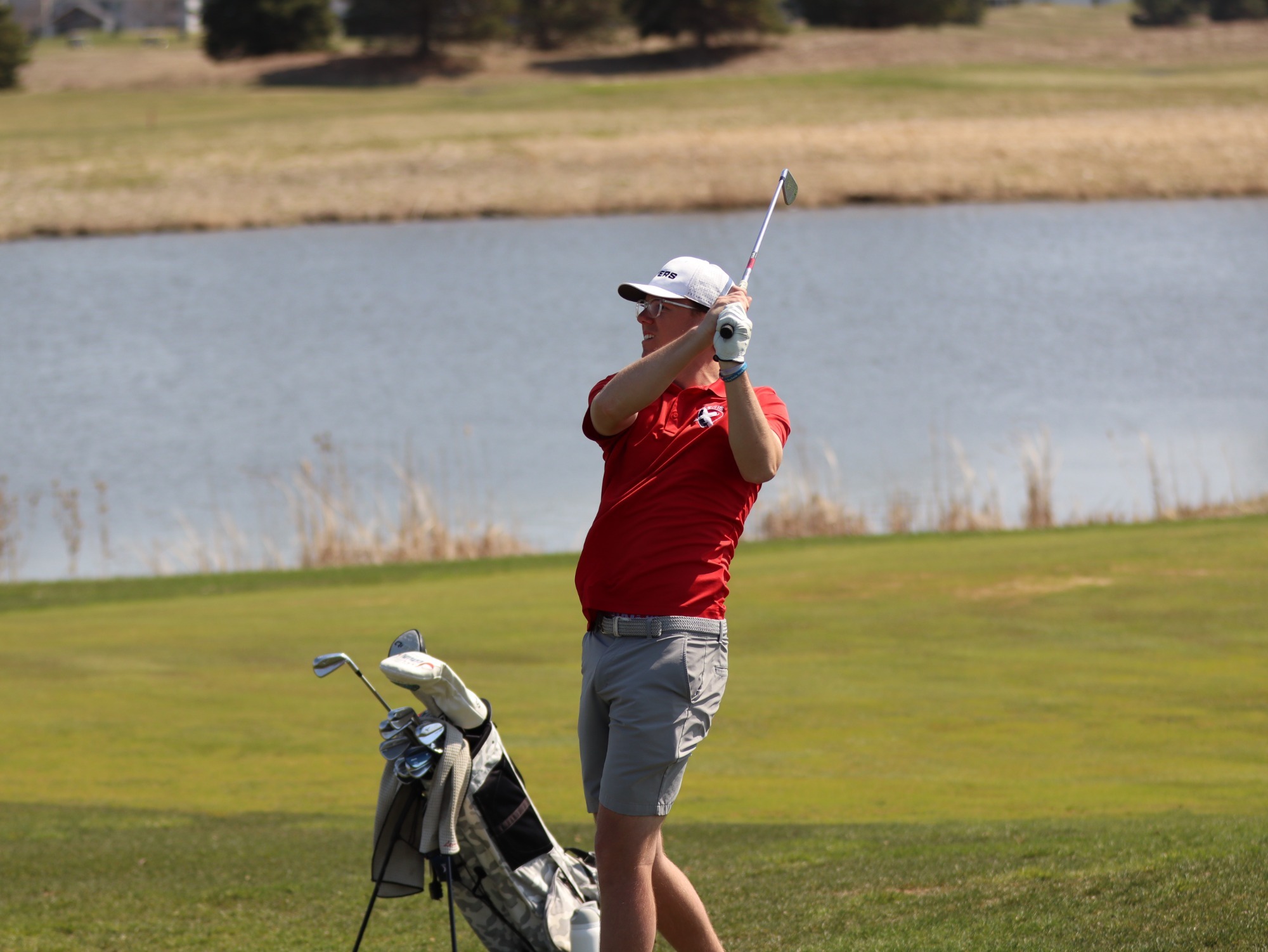 Ty Doty swings at the Flyer Spring Invitational