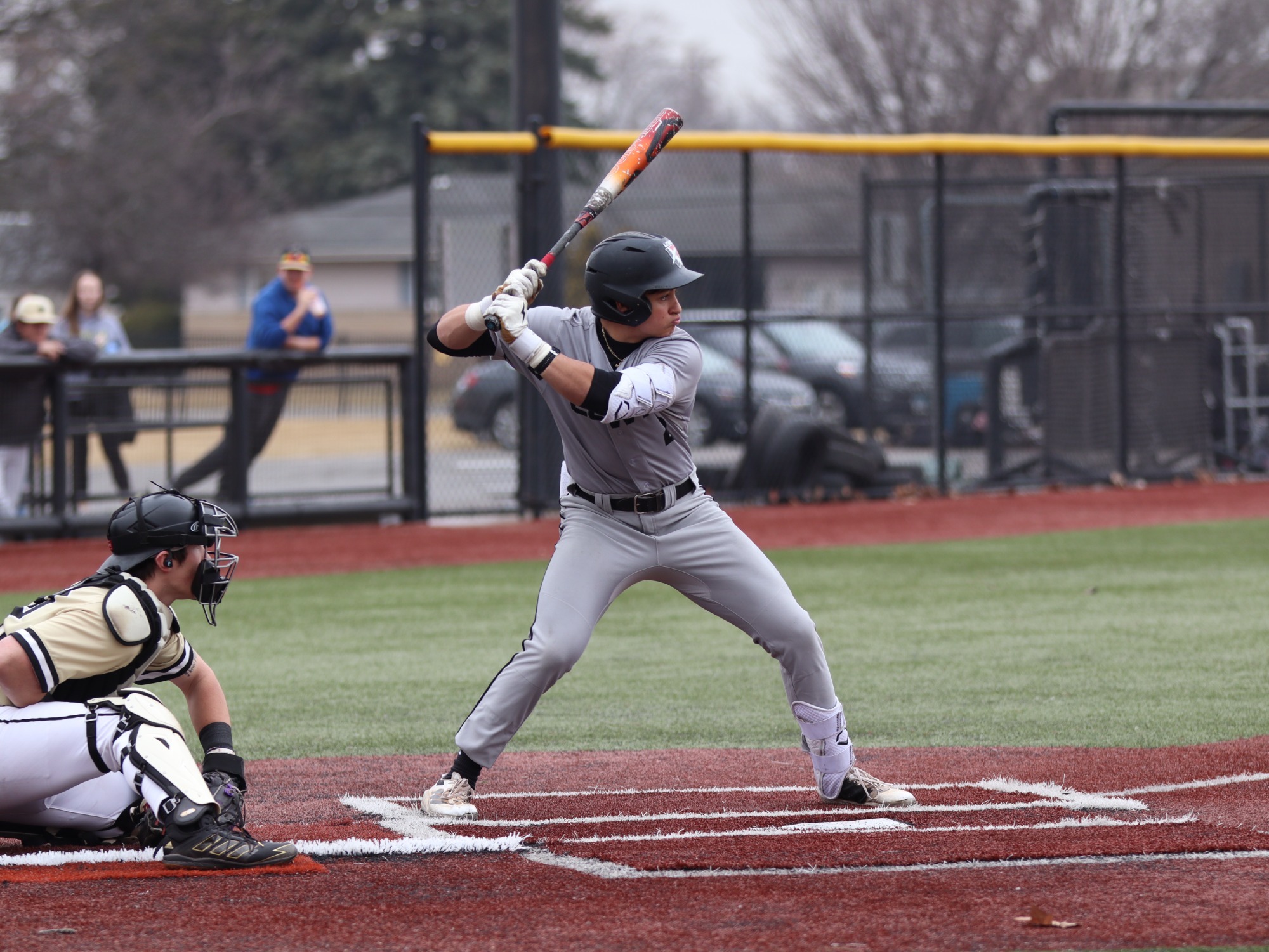 Constantine Coines Waits to Swing in the batters box